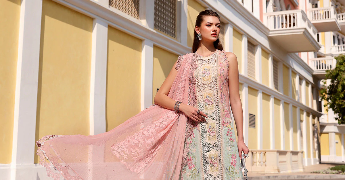 3 Piece Unstitched Embroidered Lawn Suit - Image 6