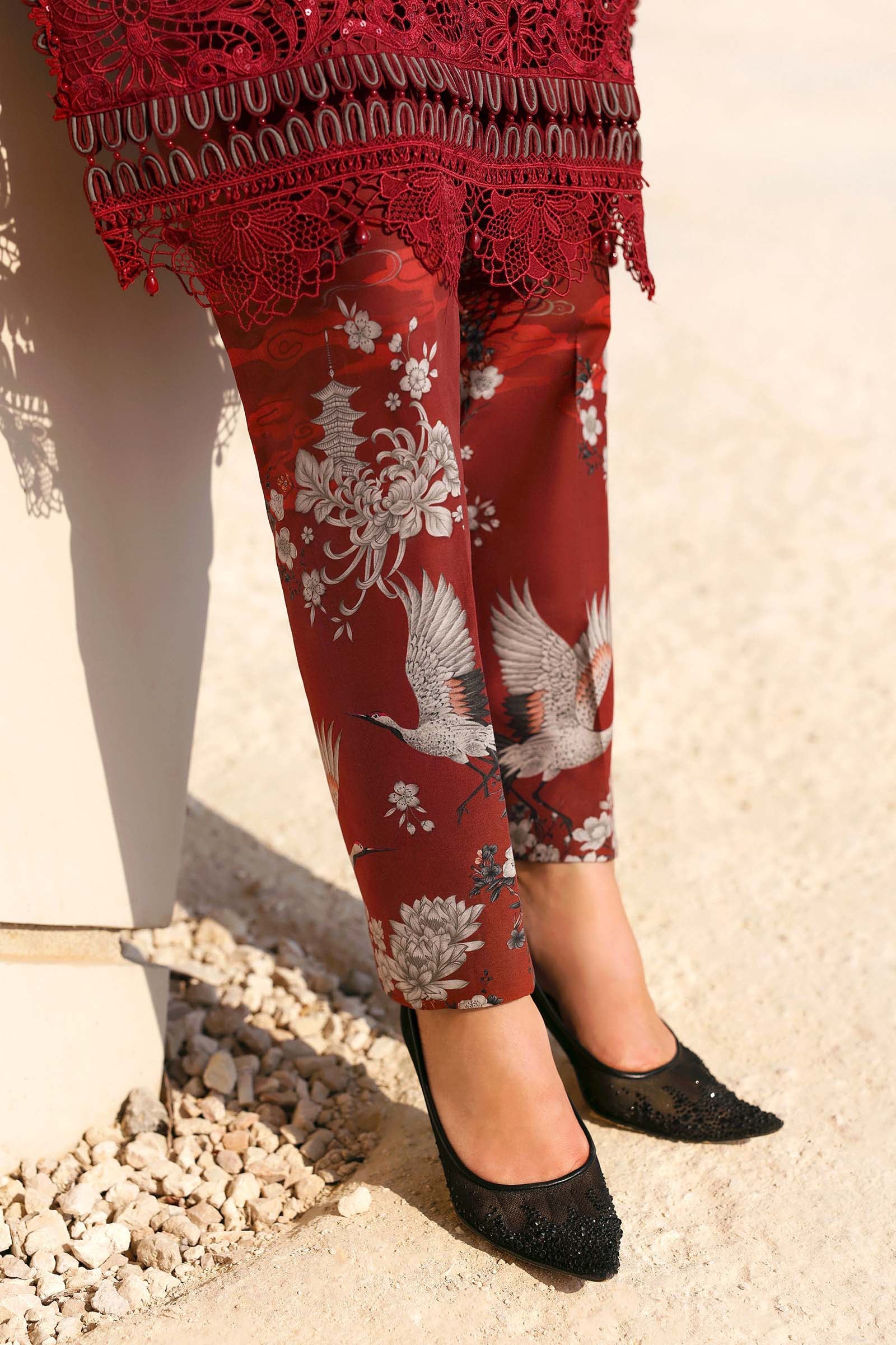 3 Piece Unstitched Embroidered Net Suit - Image 13