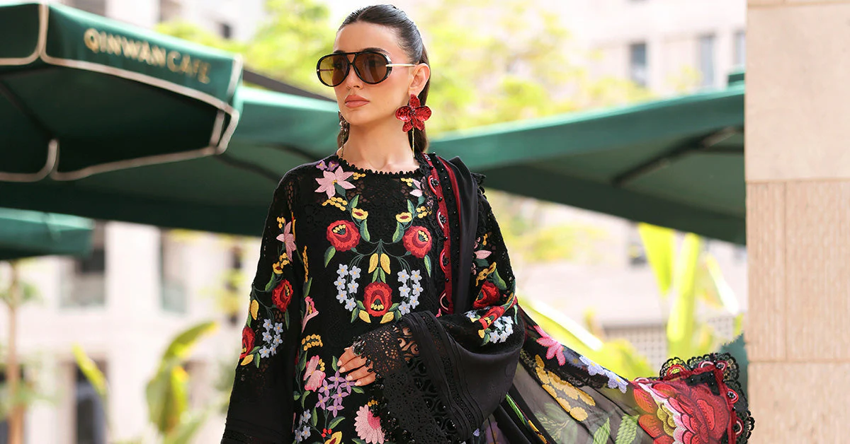 3 Piece Unstitched Embroidered Jacquard Lawn Suit - Image 9