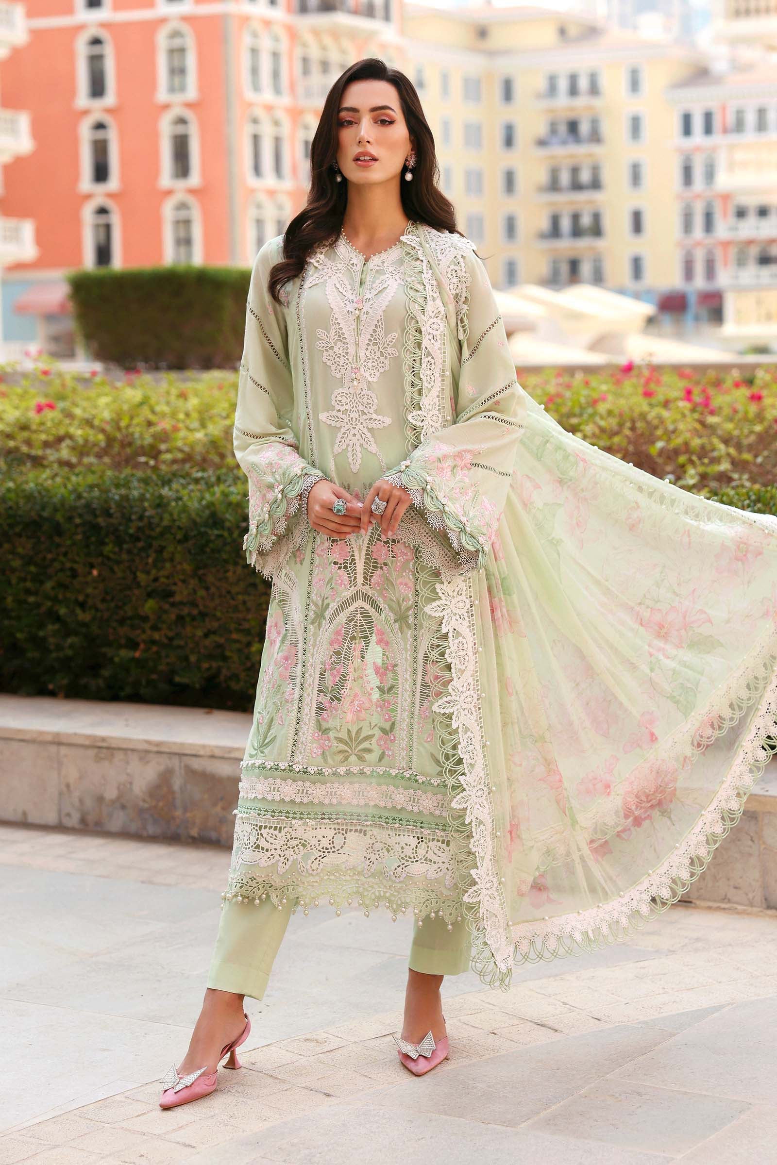 3 Piece Unstitched Embroidered Lawn Suit - Image 3