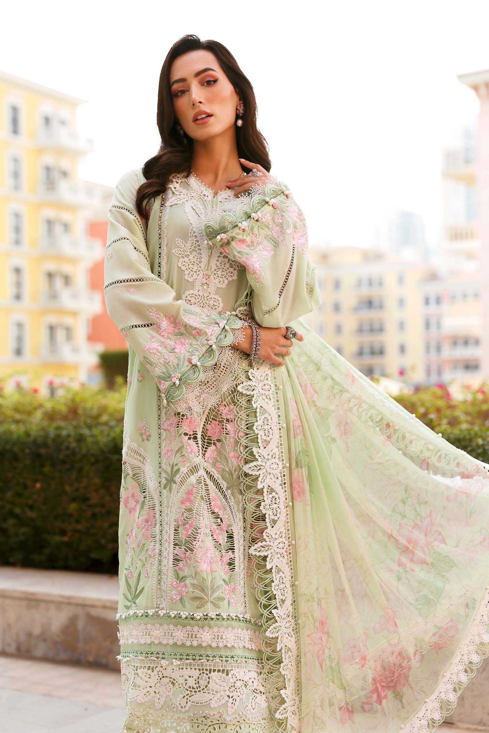 3 Piece Unstitched Embroidered Lawn Suit - Image 5