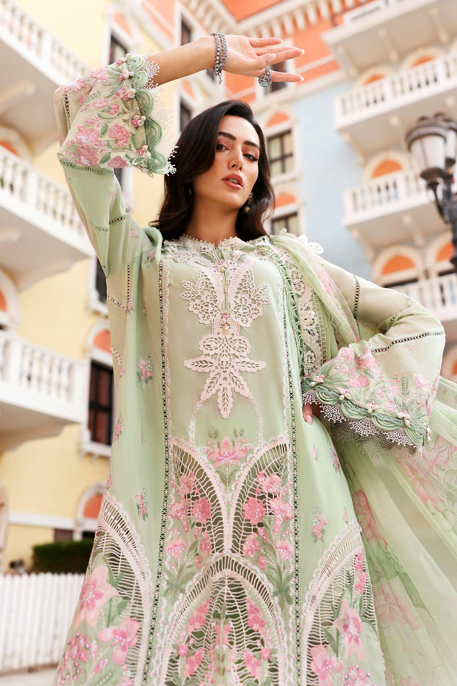 3 Piece Unstitched Embroidered Lawn Suit - Image 6