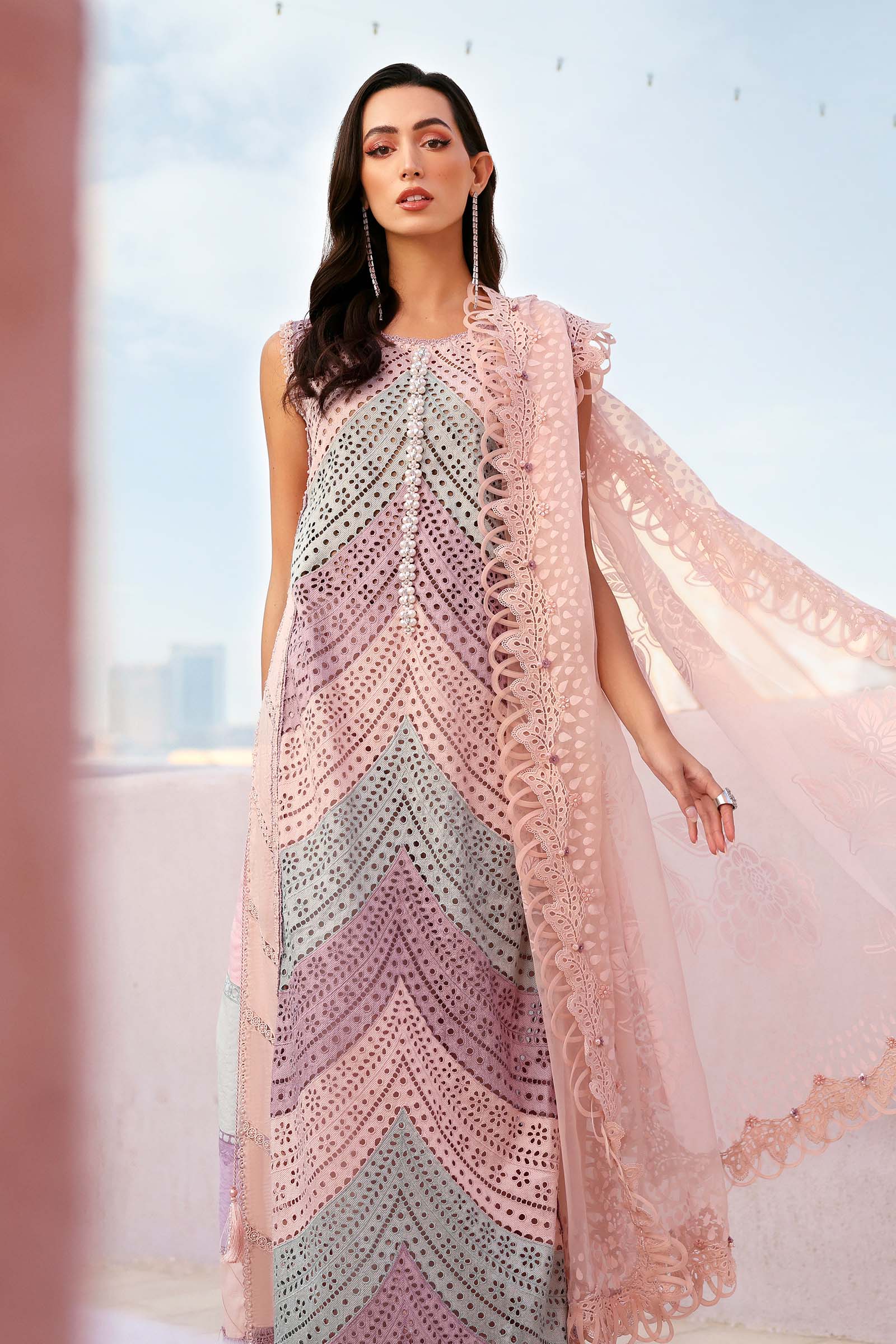 3 Piece Unstitched Embroidered Lawn Suit - Image 5