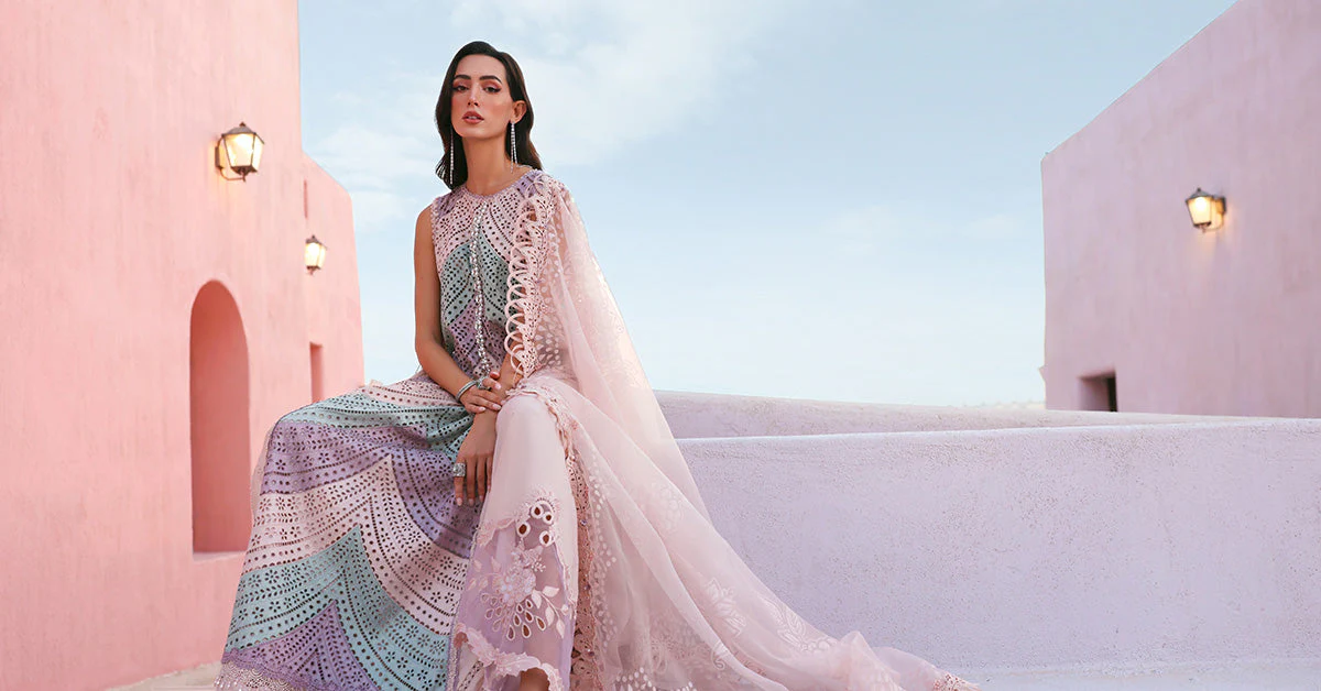 3 Piece Unstitched Embroidered Lawn Suit - Image 8