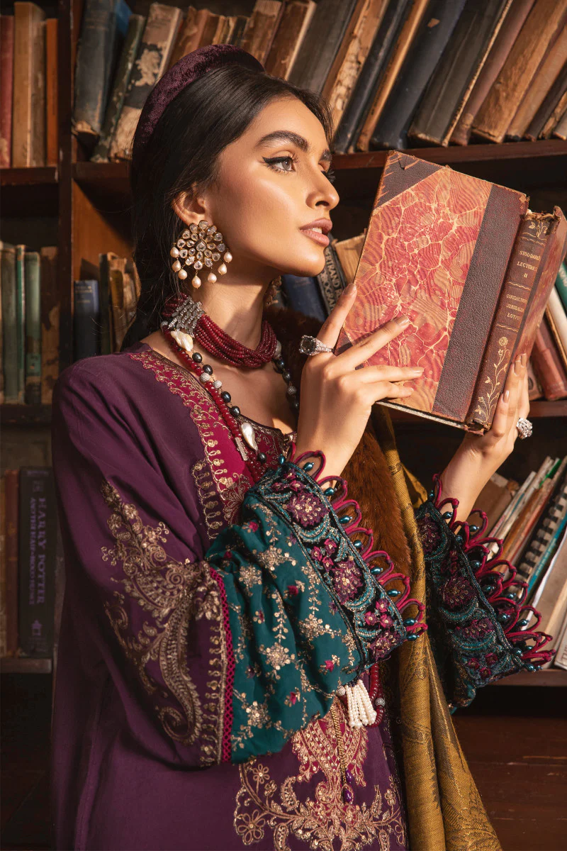 Unstitched Linen DL-1002-Purple - Image 2