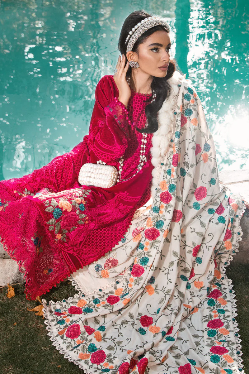 Unstitched Linen DL-1010-Fuchsia Pink - Image 3