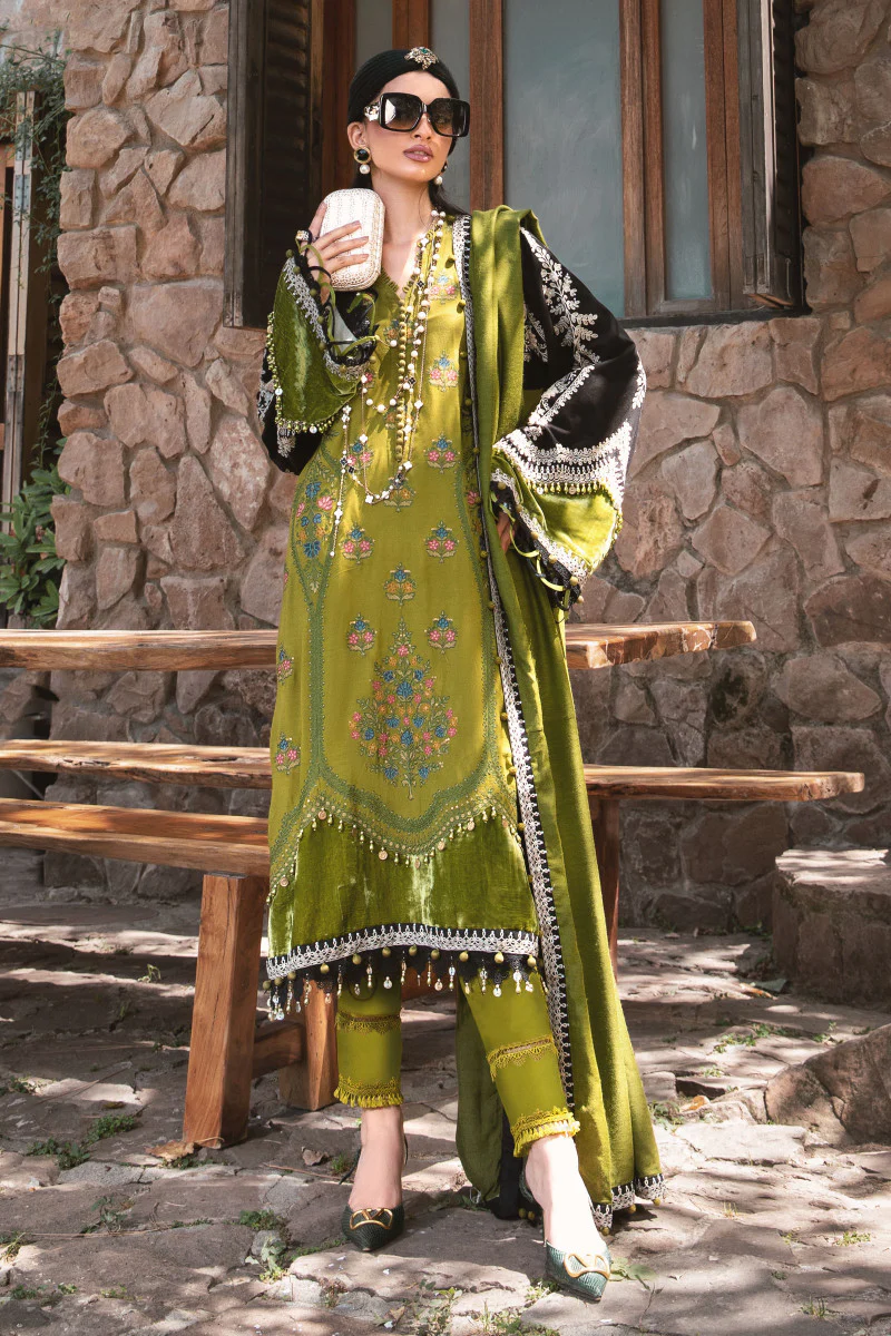 Unstitched Linen DL-1011-Green - Image 3