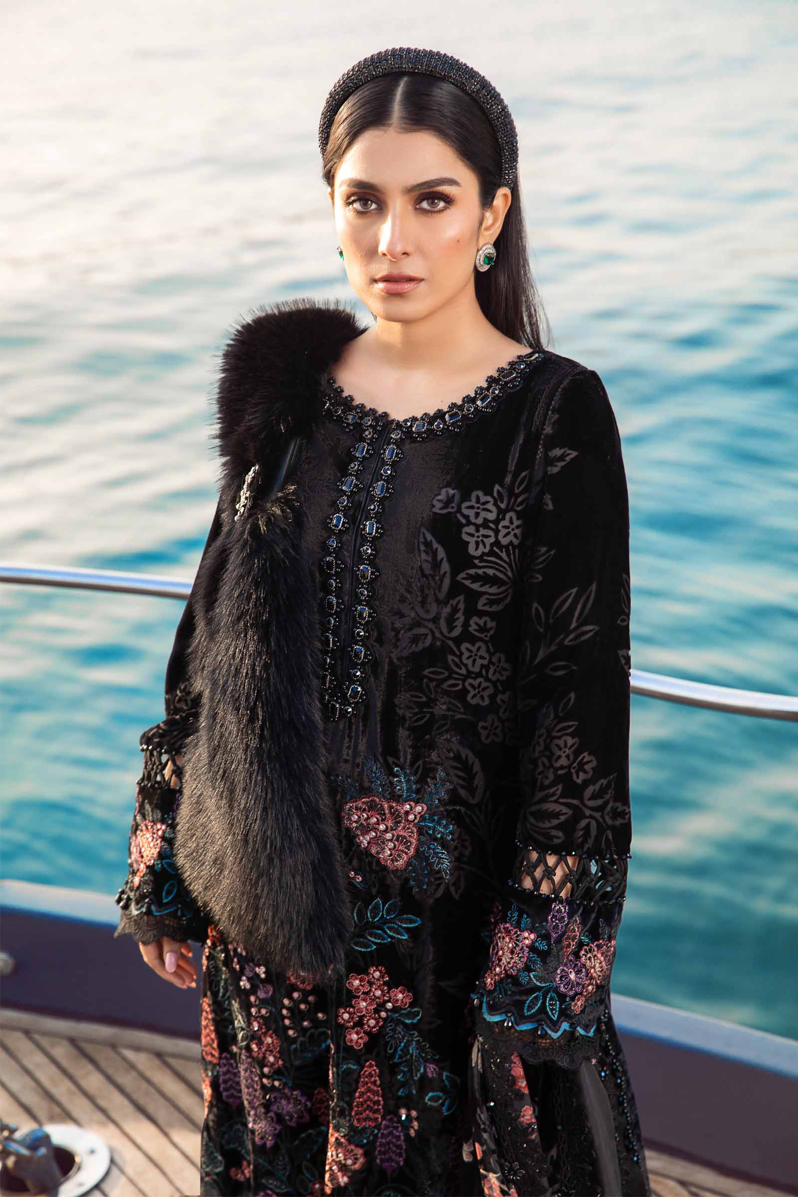 Unstitched Linen | Black DL-1102 - Image 2