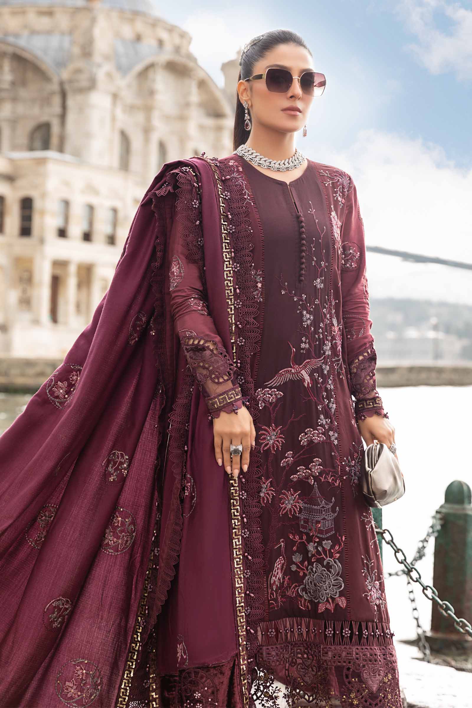 Unstitched Linen | Aubergine DL-1103 - Image 2