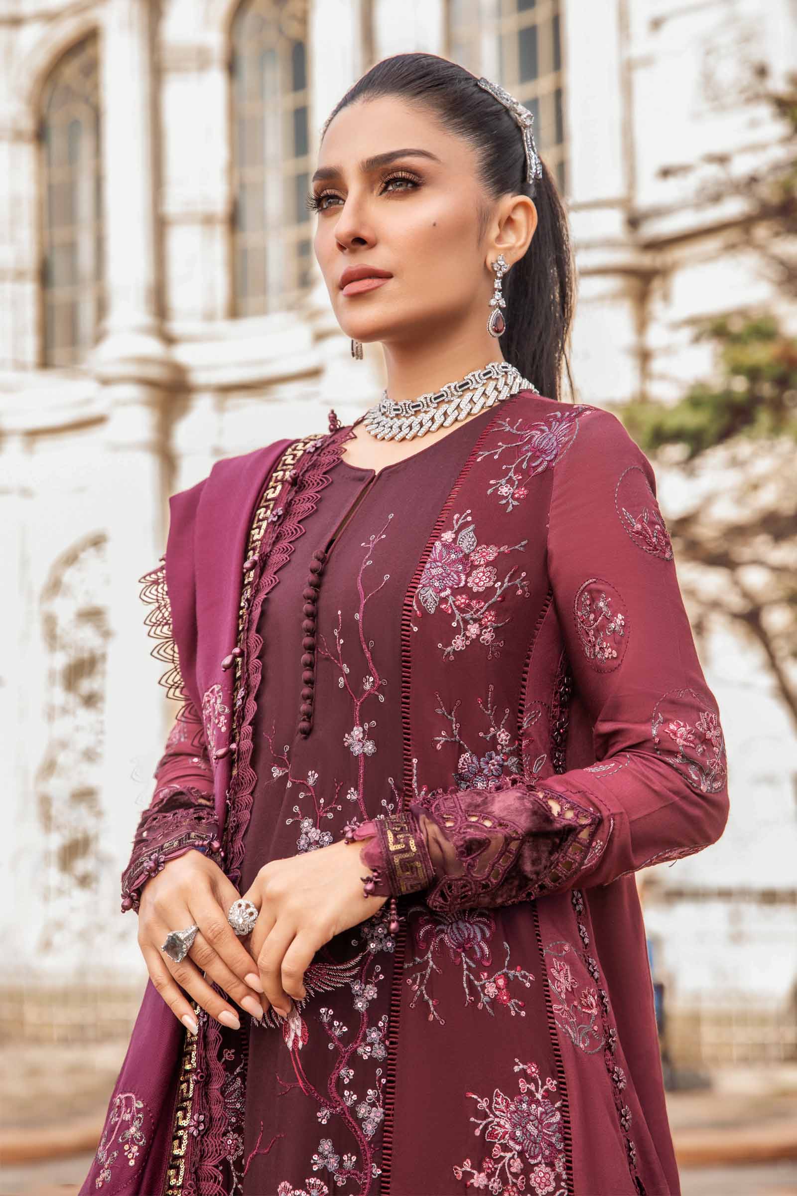 Unstitched Linen | Aubergine DL-1103 - Image 4