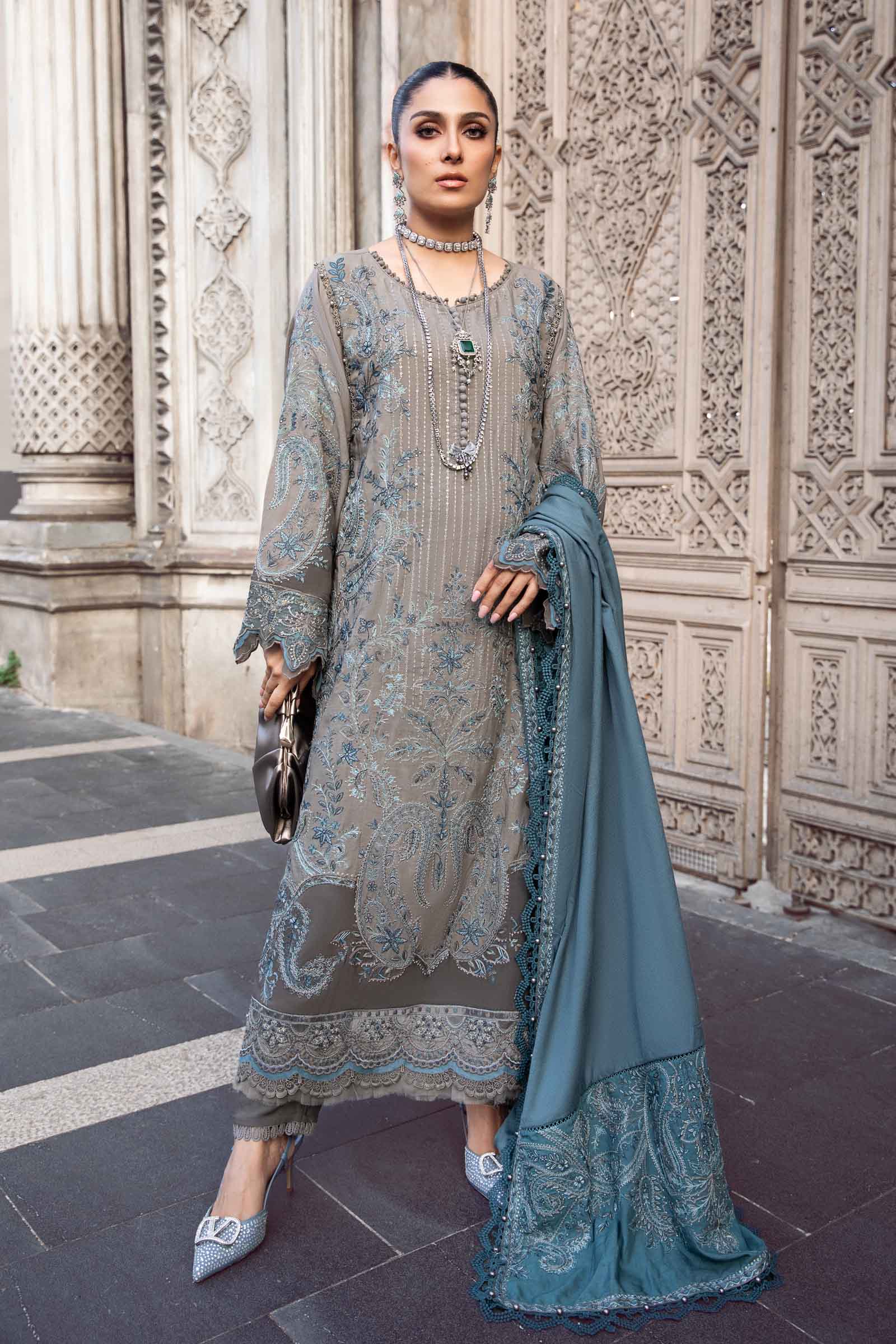 Unstitched Linen | Grey DL-1104 - Image 3
