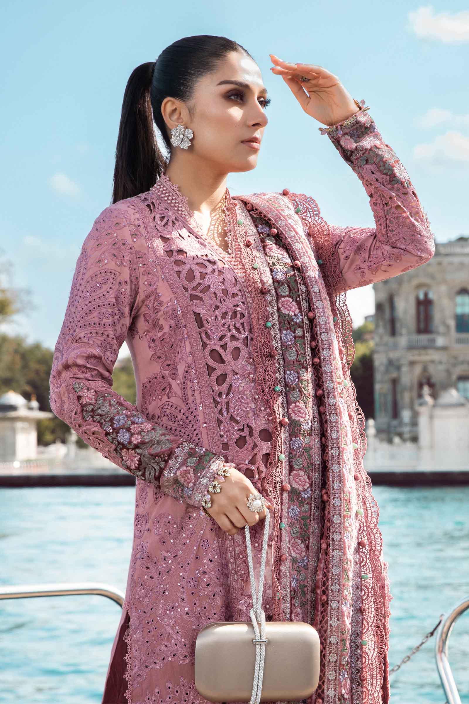 Unstitched Linen | Ash Pink DL-1106 - Image 3