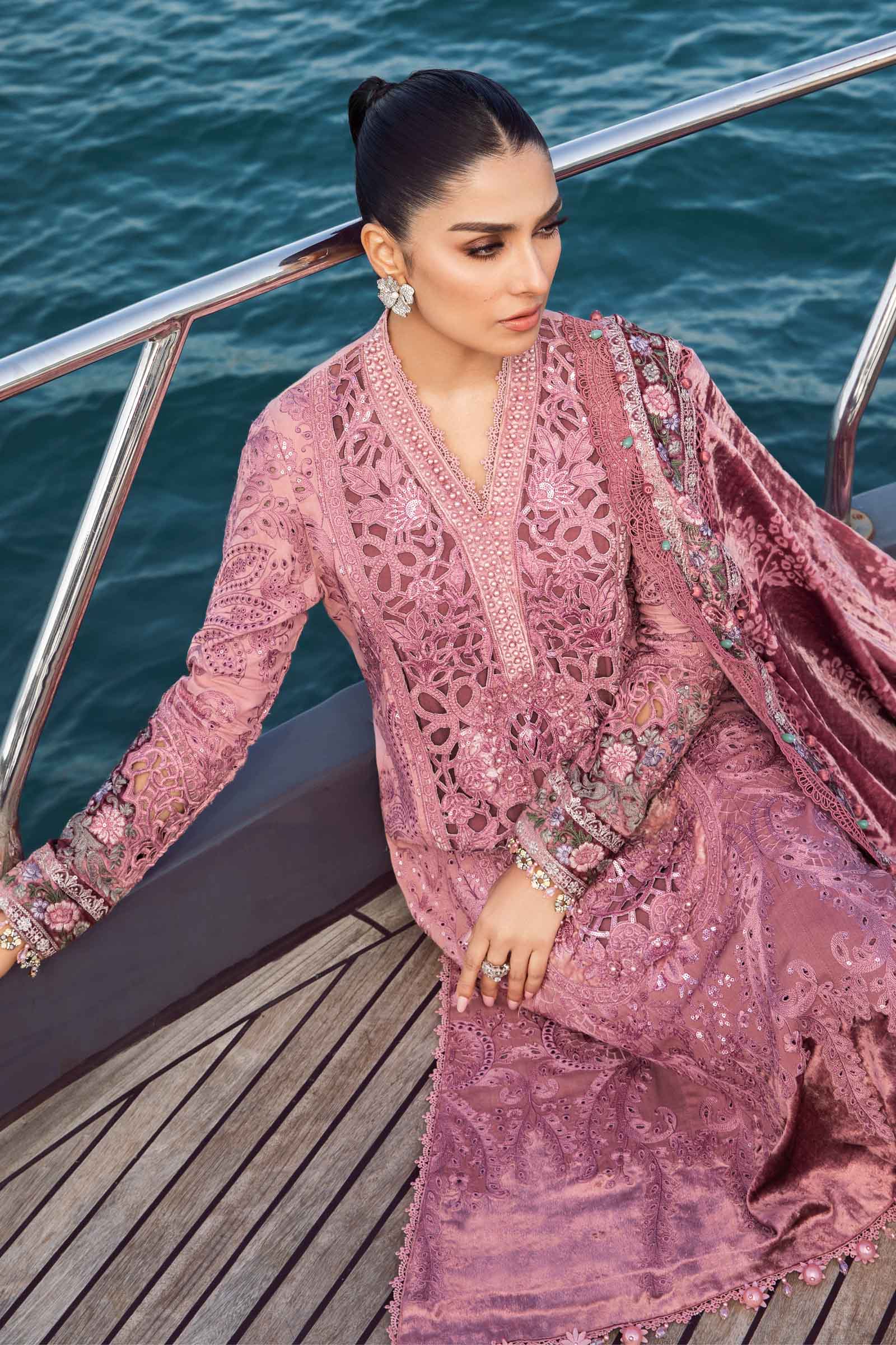 Unstitched Linen | Ash Pink DL-1106 - Image 4