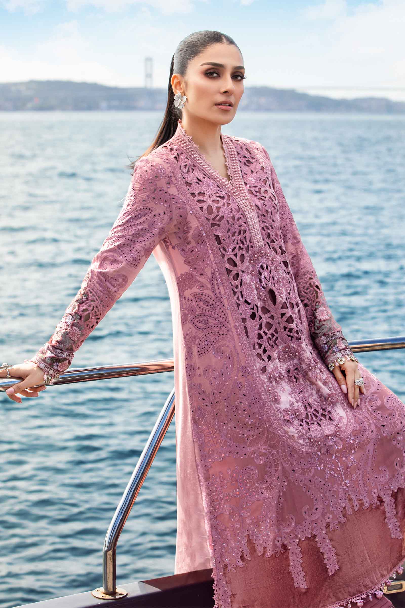 Unstitched Linen | Ash Pink DL-1106 - Image 5