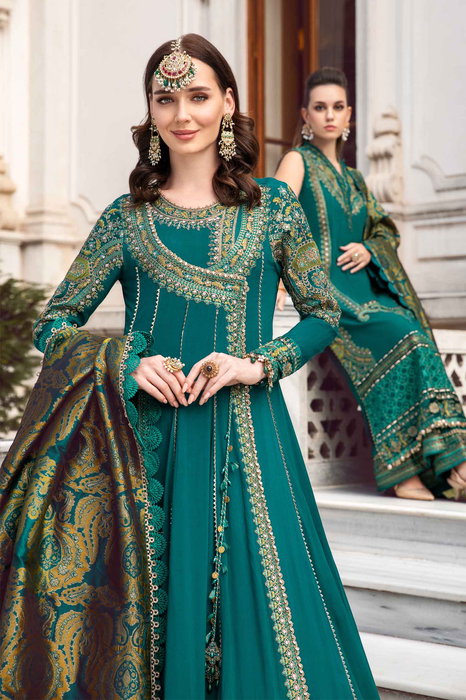 Unstitched Linen | Emerald Green DL-1107 - Image 3