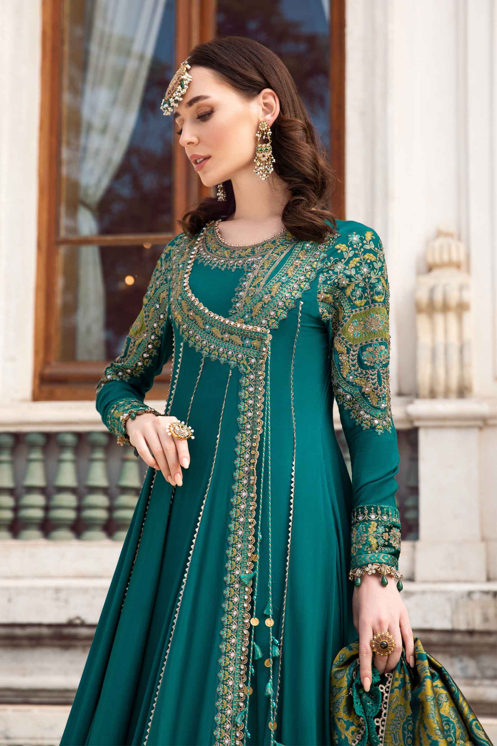 Unstitched Linen | Emerald Green DL-1107 - Image 4