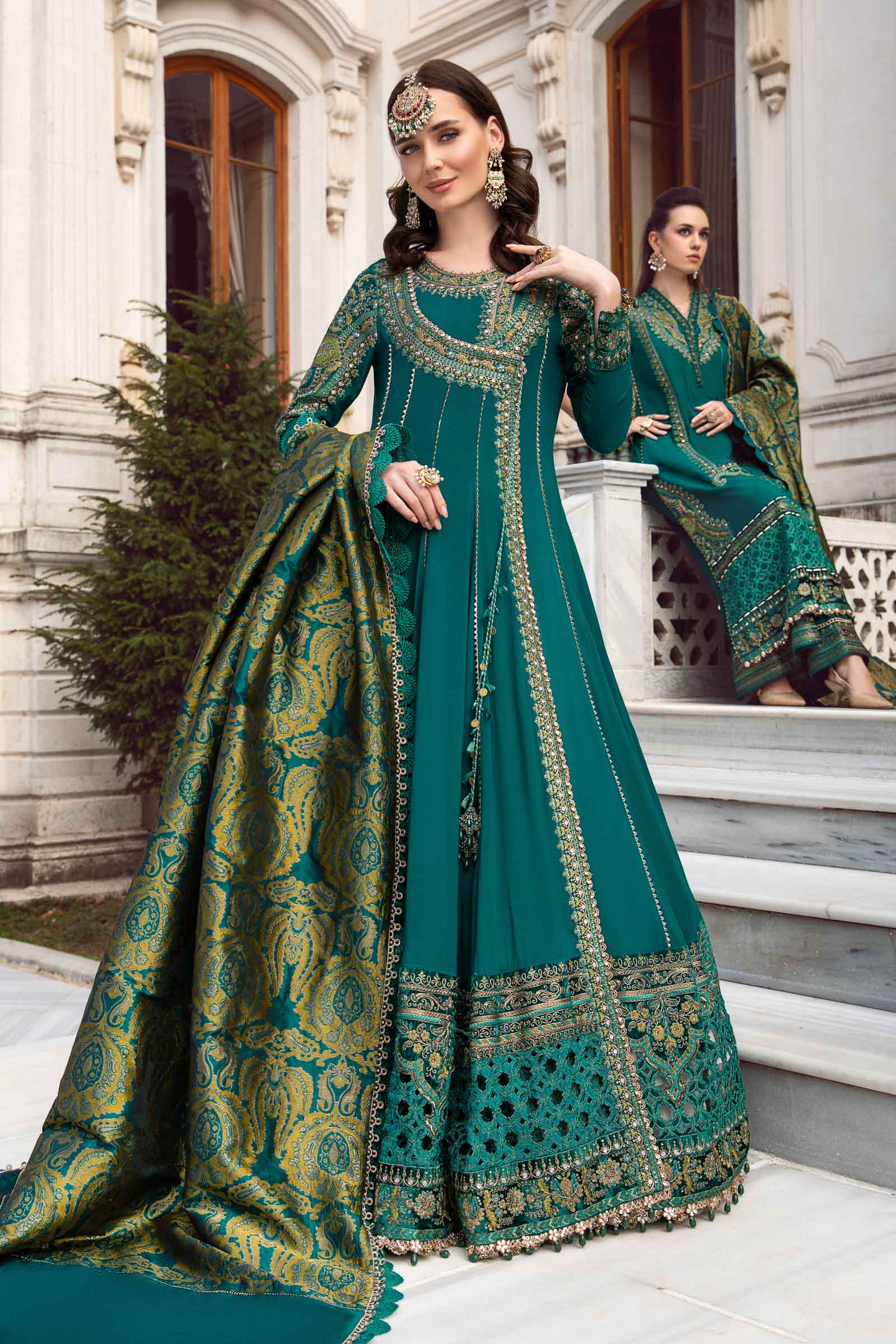 Unstitched Linen | Emerald Green DL-1107 - Image 6