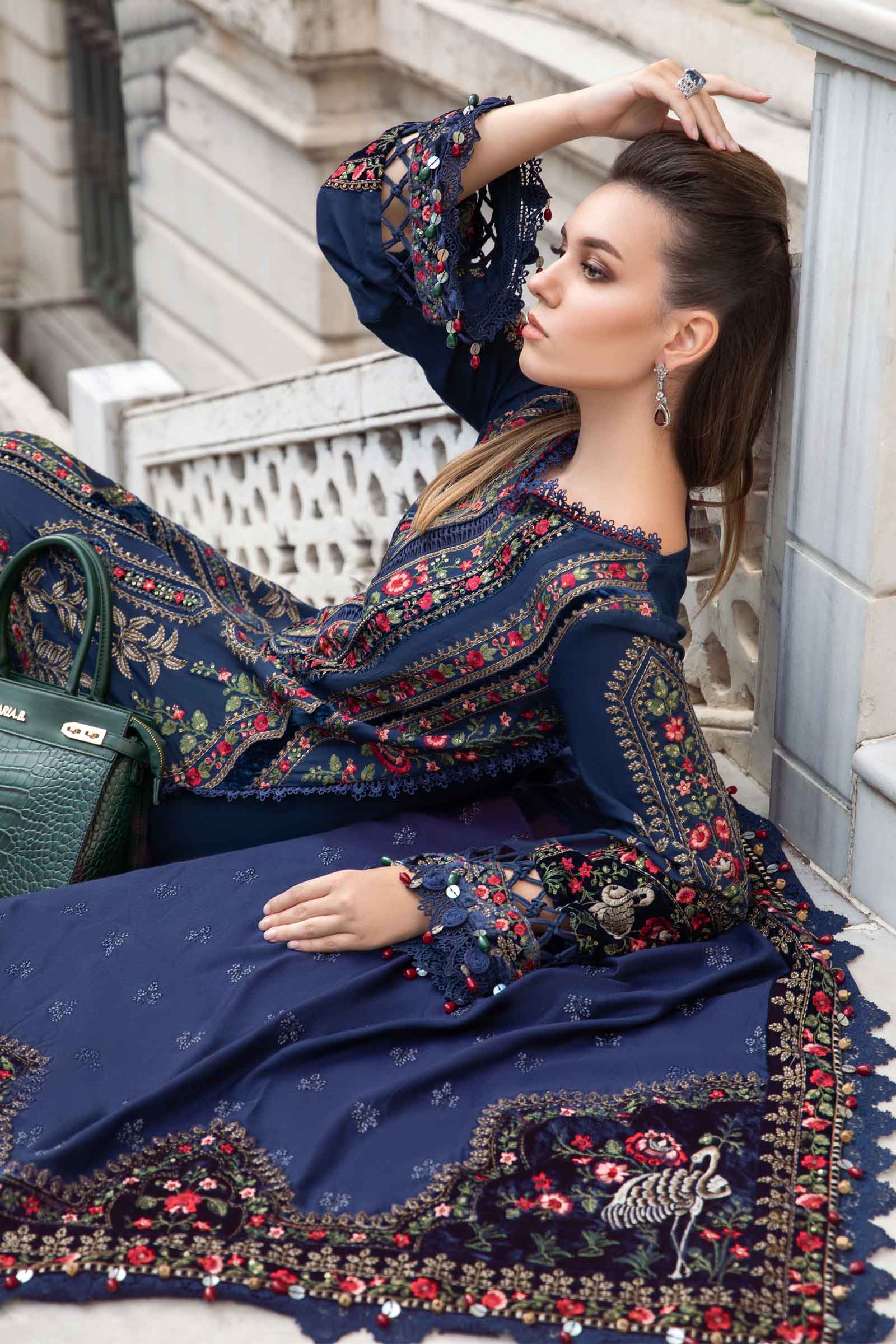 Unstitched Linen | Navy Blue DL-1109 - Image 11