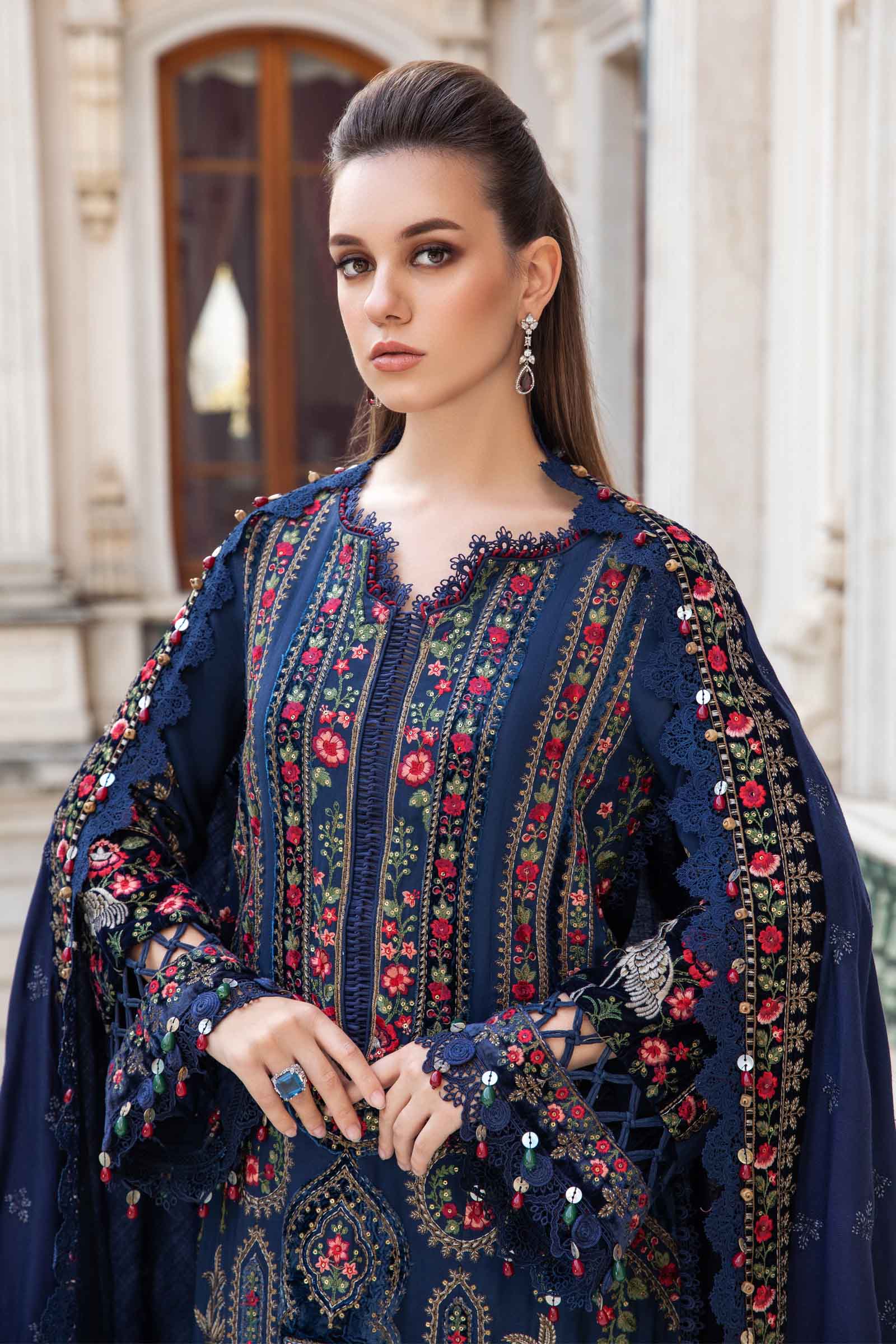 Unstitched Linen | Navy Blue DL-1109 - Image 3