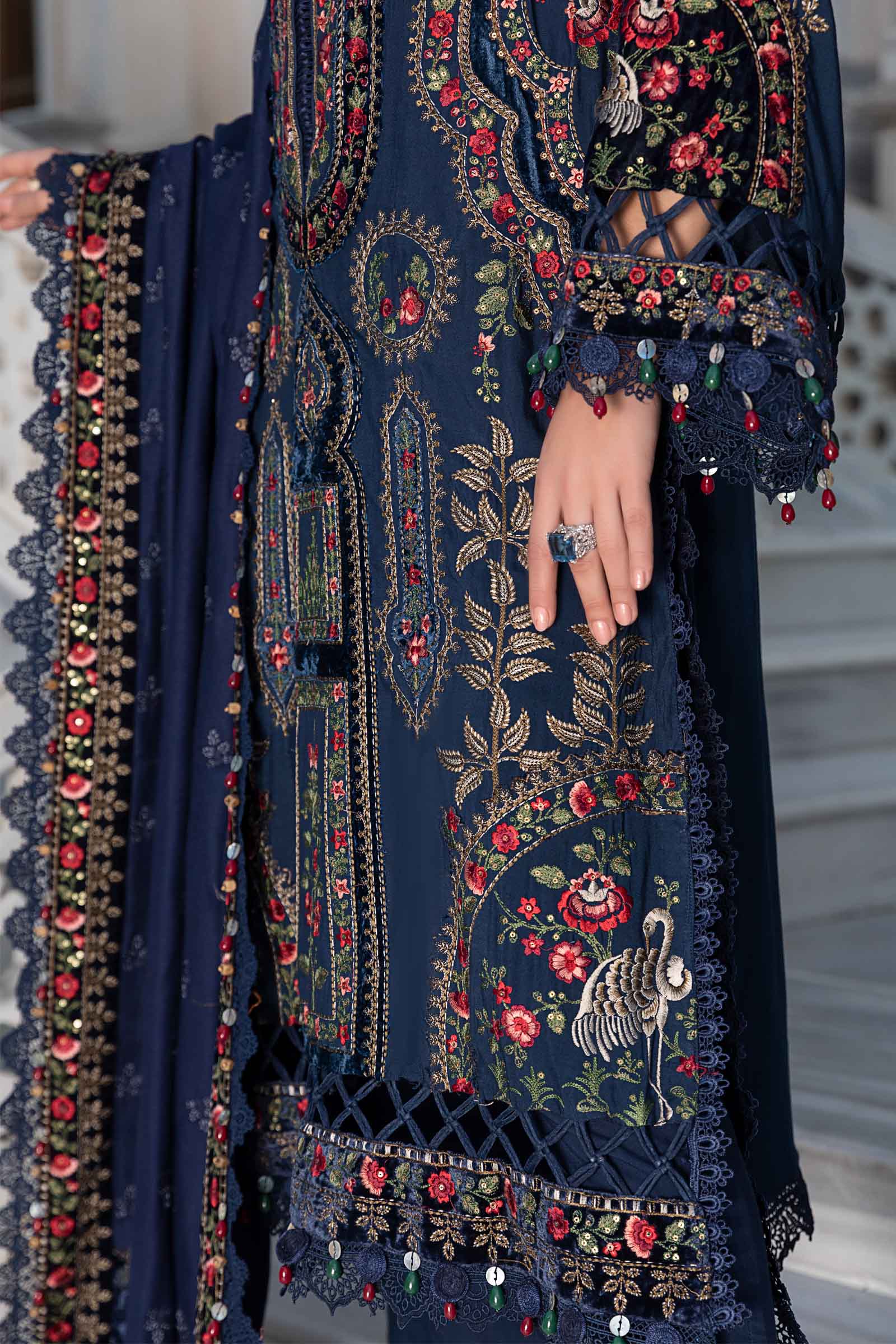 Unstitched Linen | Navy Blue DL-1109 - Image 7