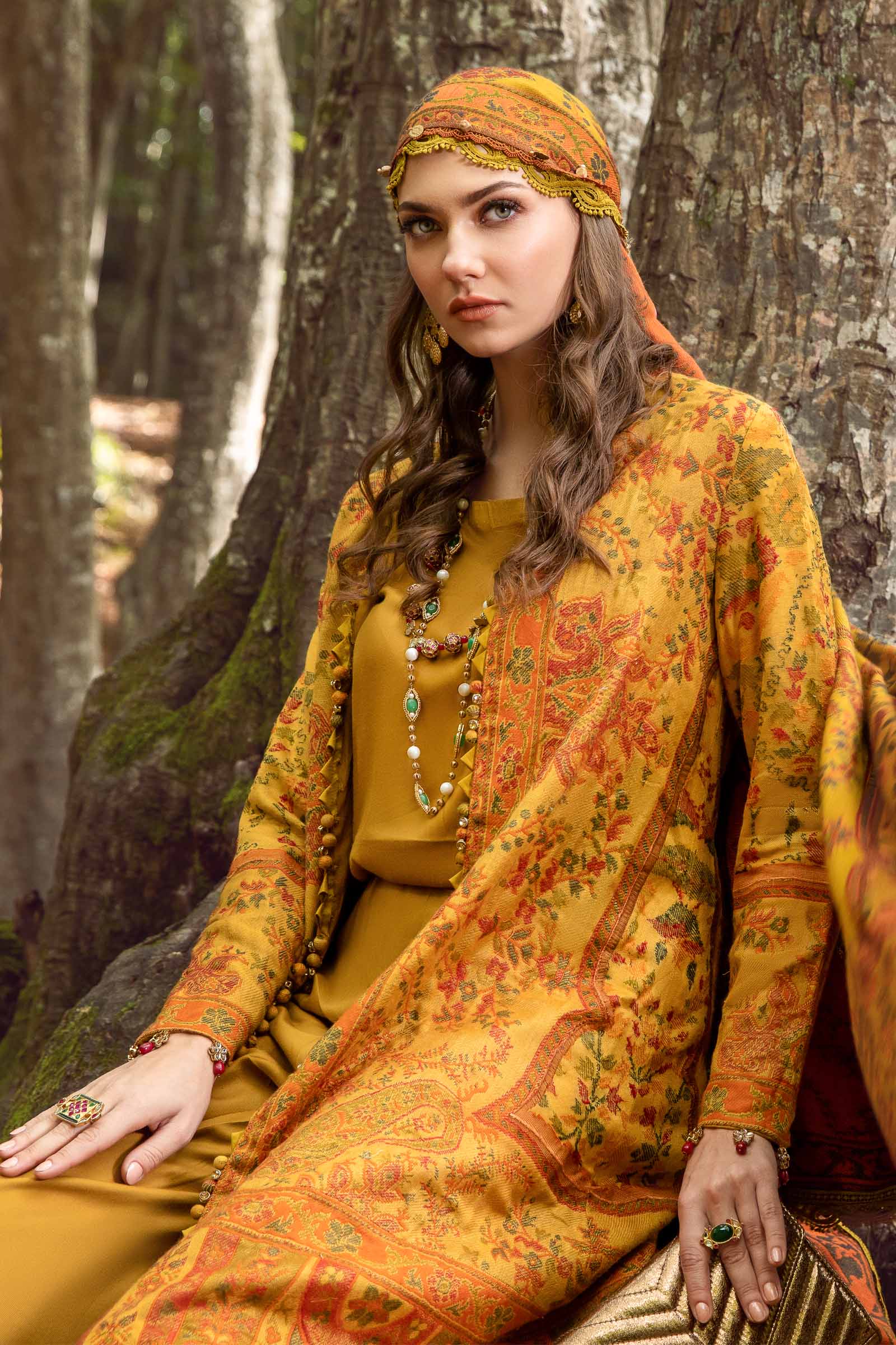 Unstitched Linen | Mustard DL-1110 - Image 2