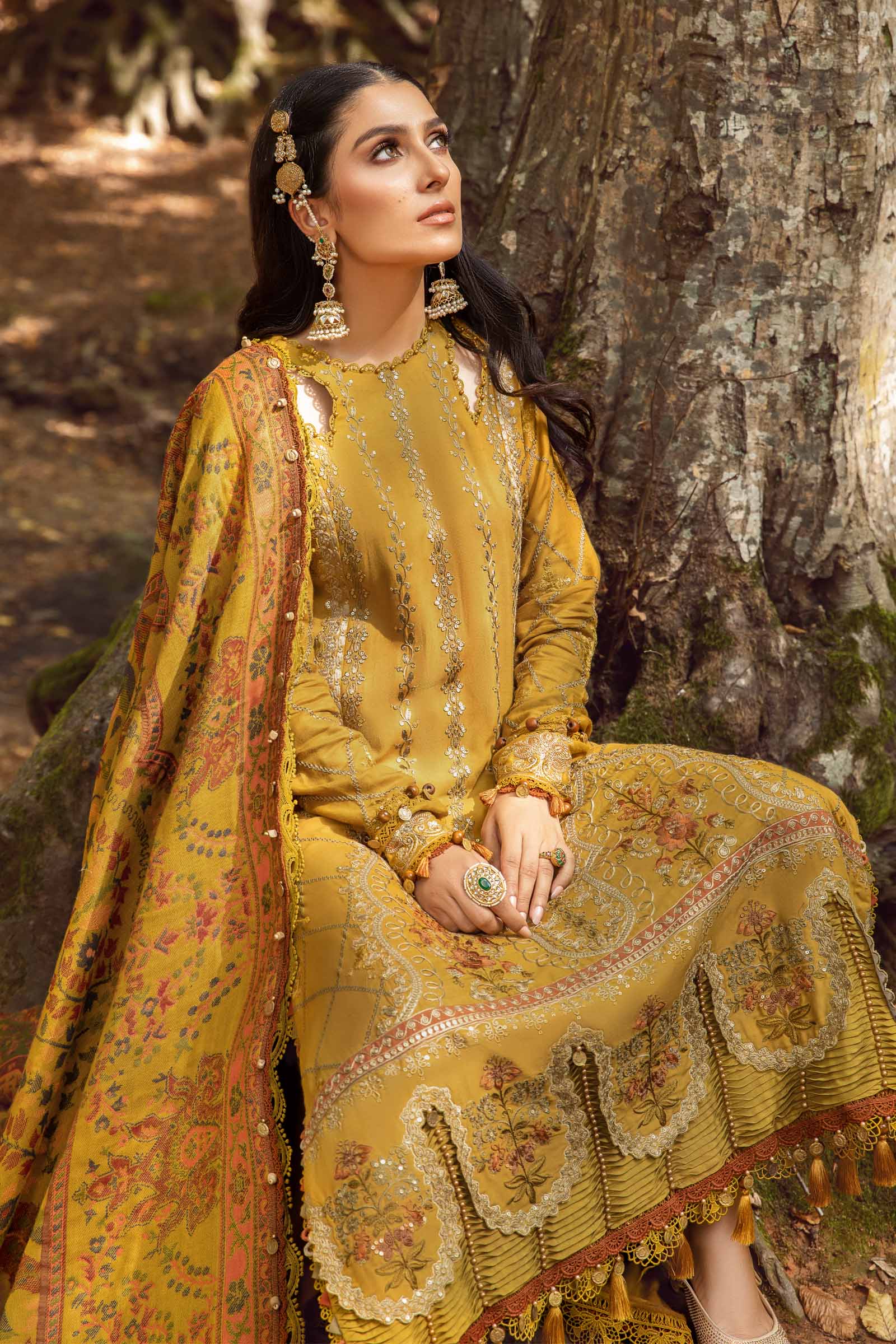 Unstitched Linen | Mustard DL-1110 - Image 5