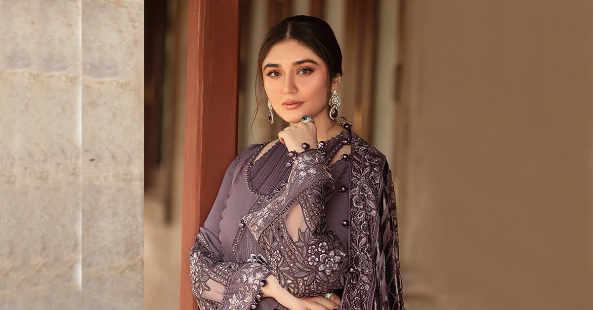 3 Piece Unstitched Embroidered Linen Suit | DL-1202 - Image 7