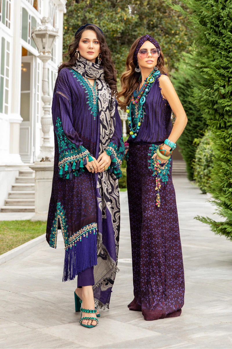 Unstitched Linen DL-905-Purple - Image 3