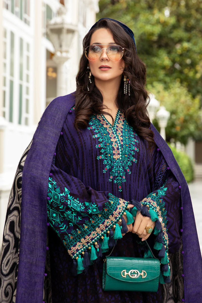 Unstitched Linen DL-905-Purple - Image 4