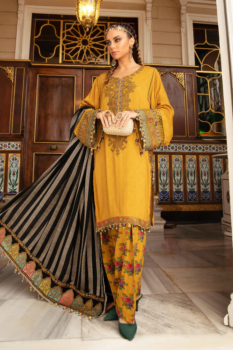 Unstitched Linen DL-909-Mustard - Image 3