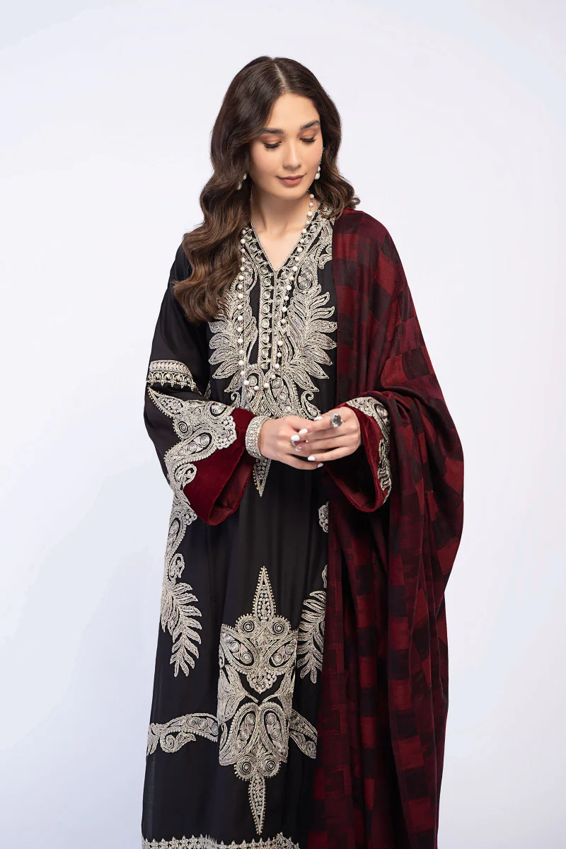 Suit Black and Maroon DLS-1004 - Image 2