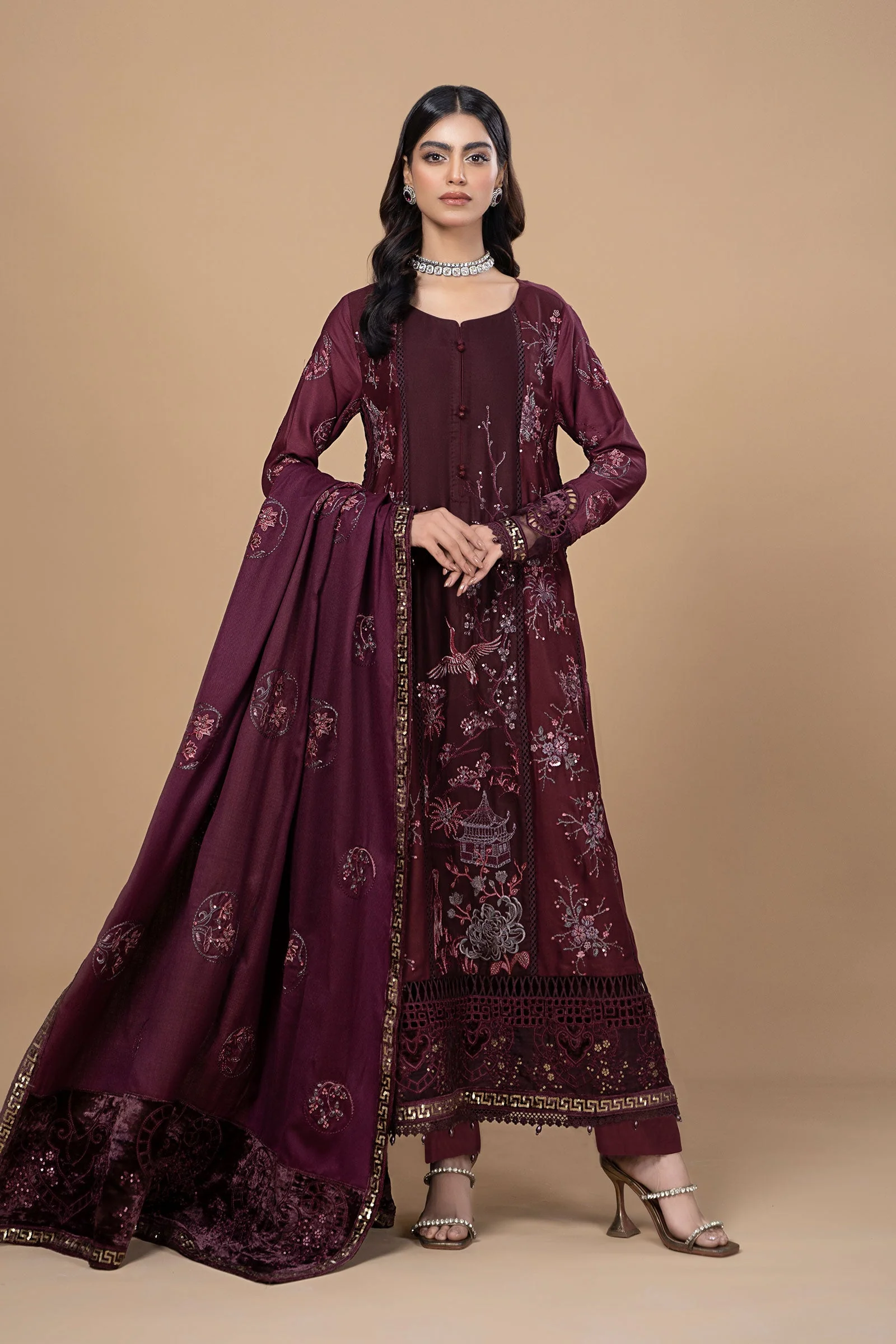Suit Aubergine DLS-1103