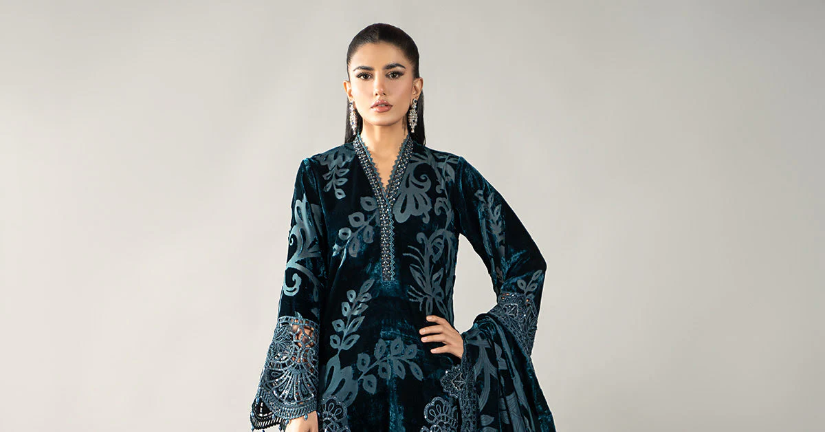 3 Piece Embroidered Palachi Suit | DLS-1203 - Image 7