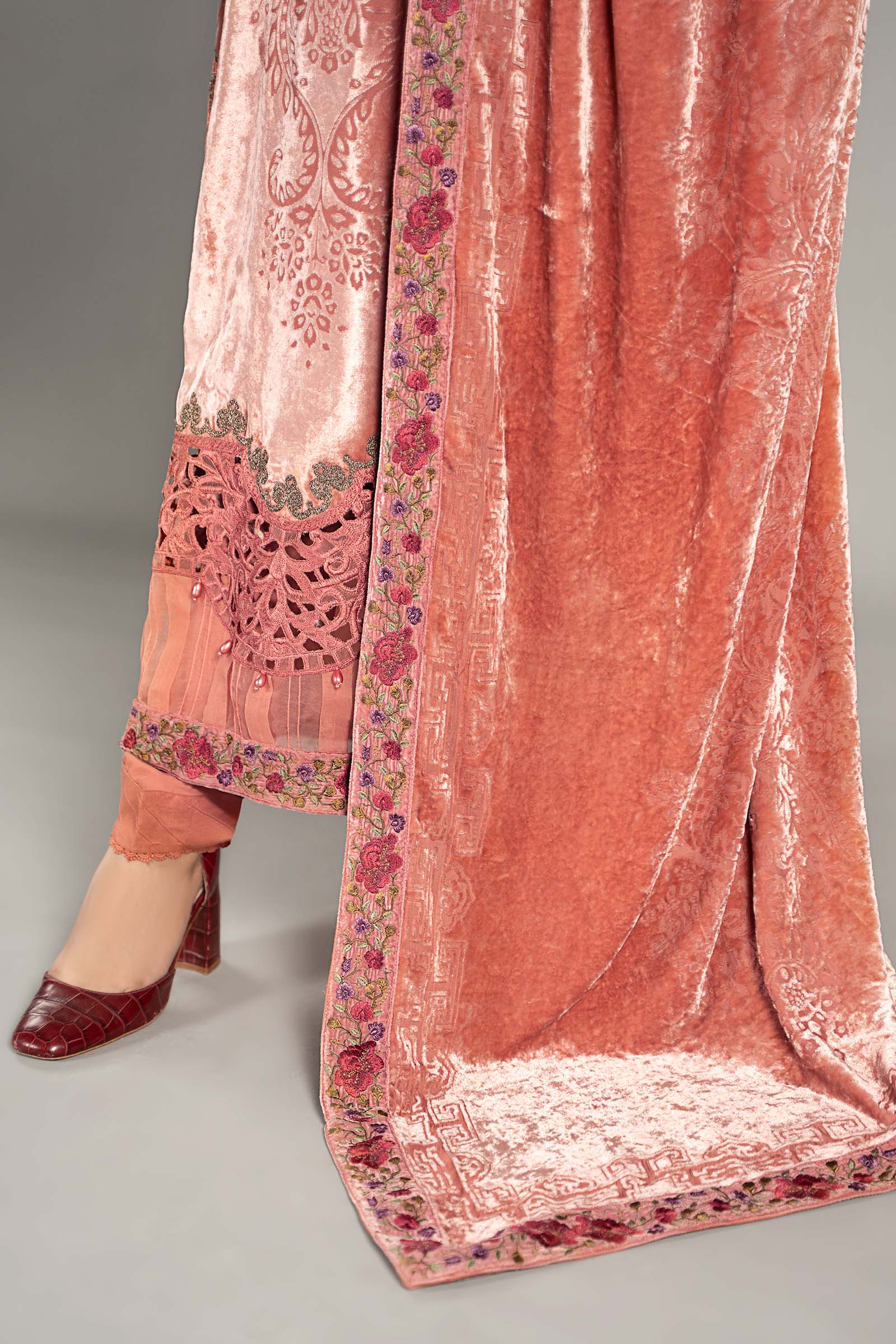 3 Piece Embroidered Palachi Suit | DLS-1206 - Image 4