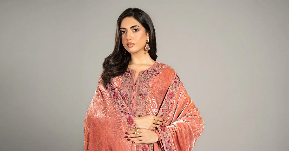 3 Piece Embroidered Palachi Suit | DLS-1206 - Image 8