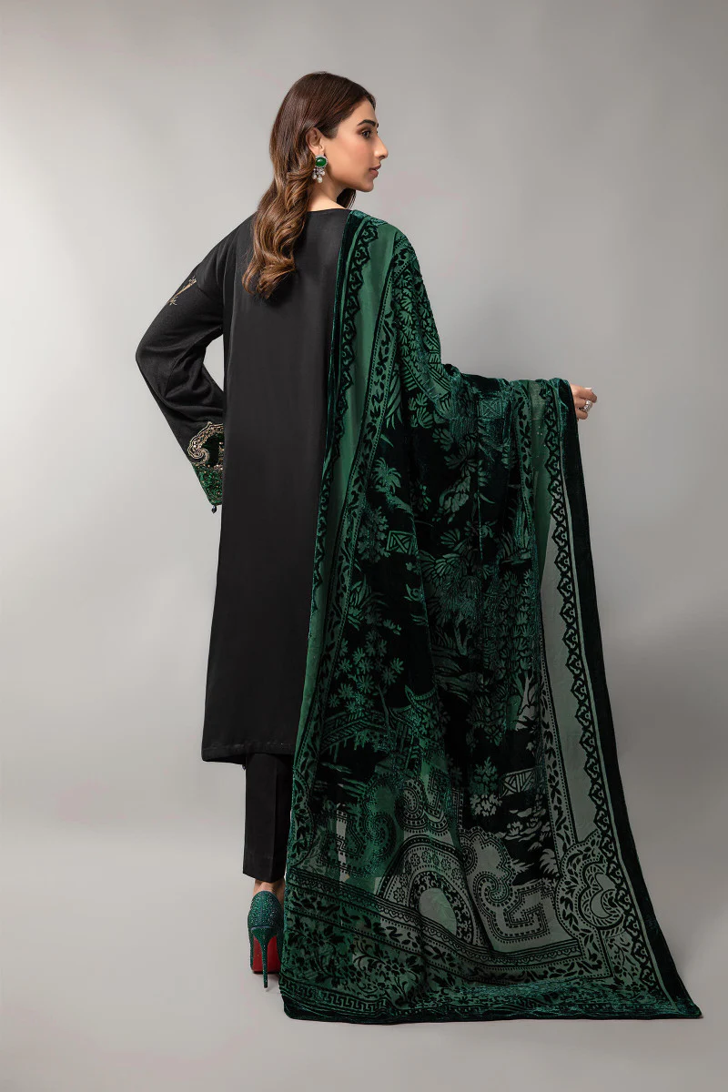 Suit DLS-907-Black and Emerald Green - Image 3
