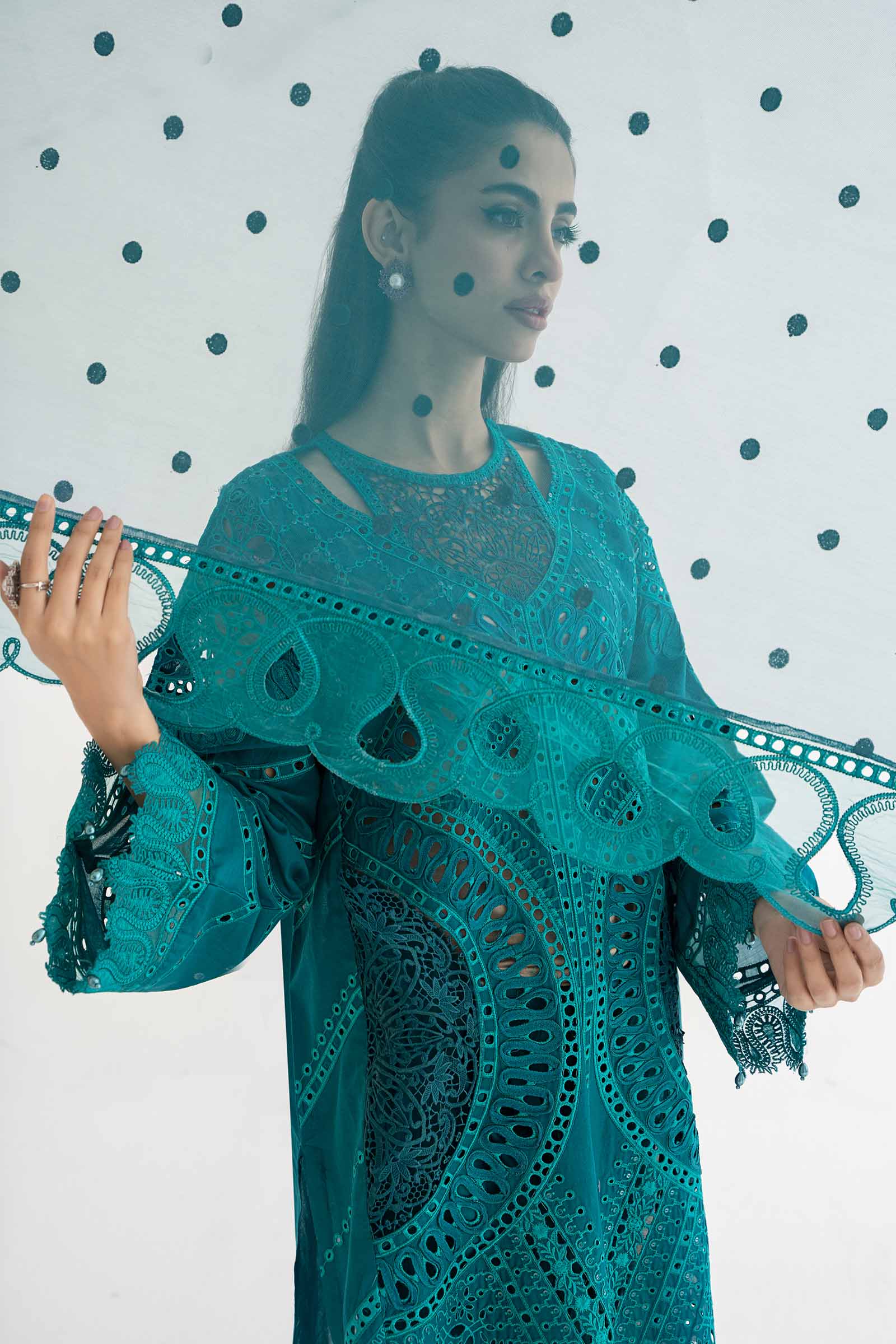 3 Piece Embroidered Lawn Suit | DS-2402-A - Image 4