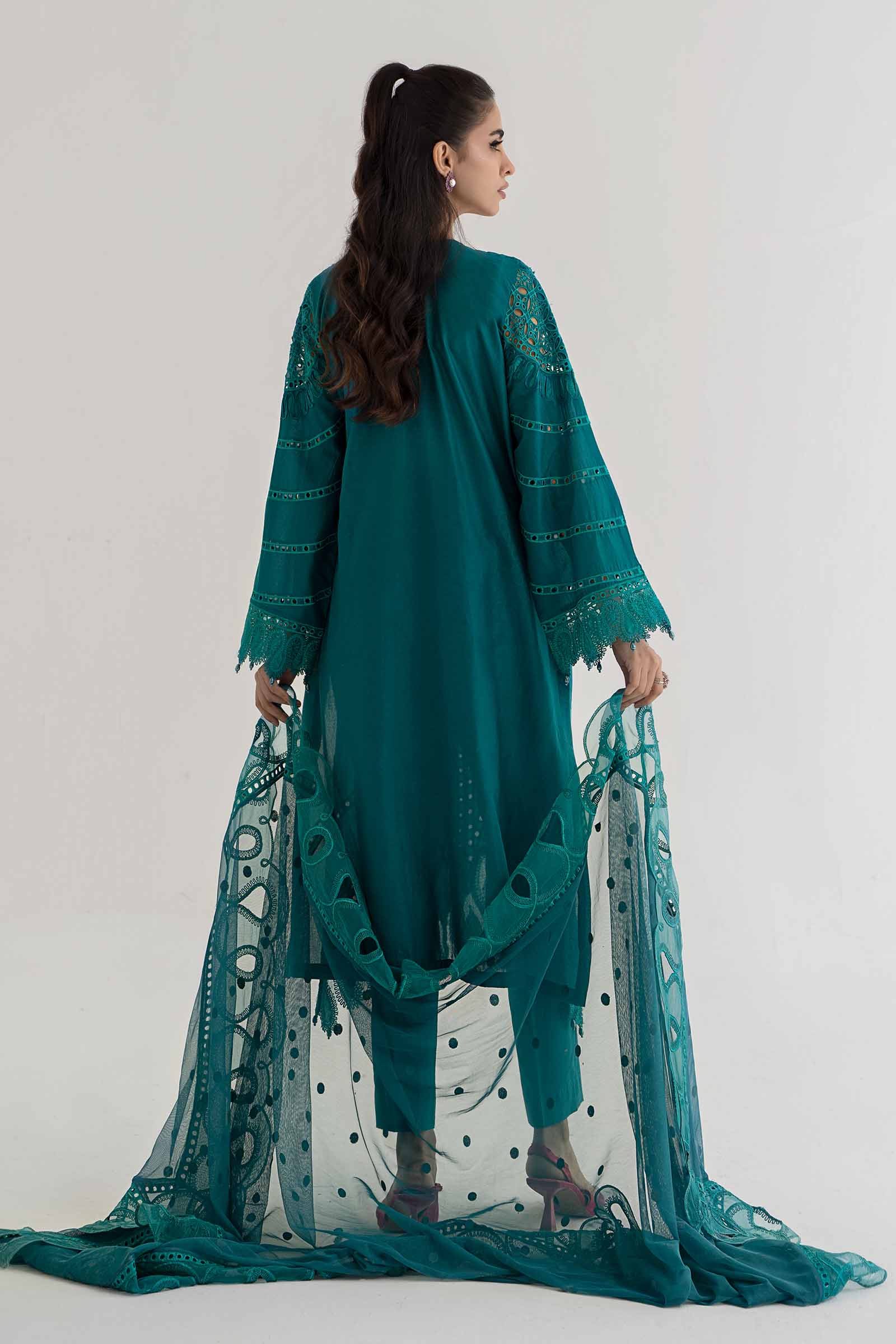 3 Piece Embroidered Lawn Suit | DS-2402-A - Image 7