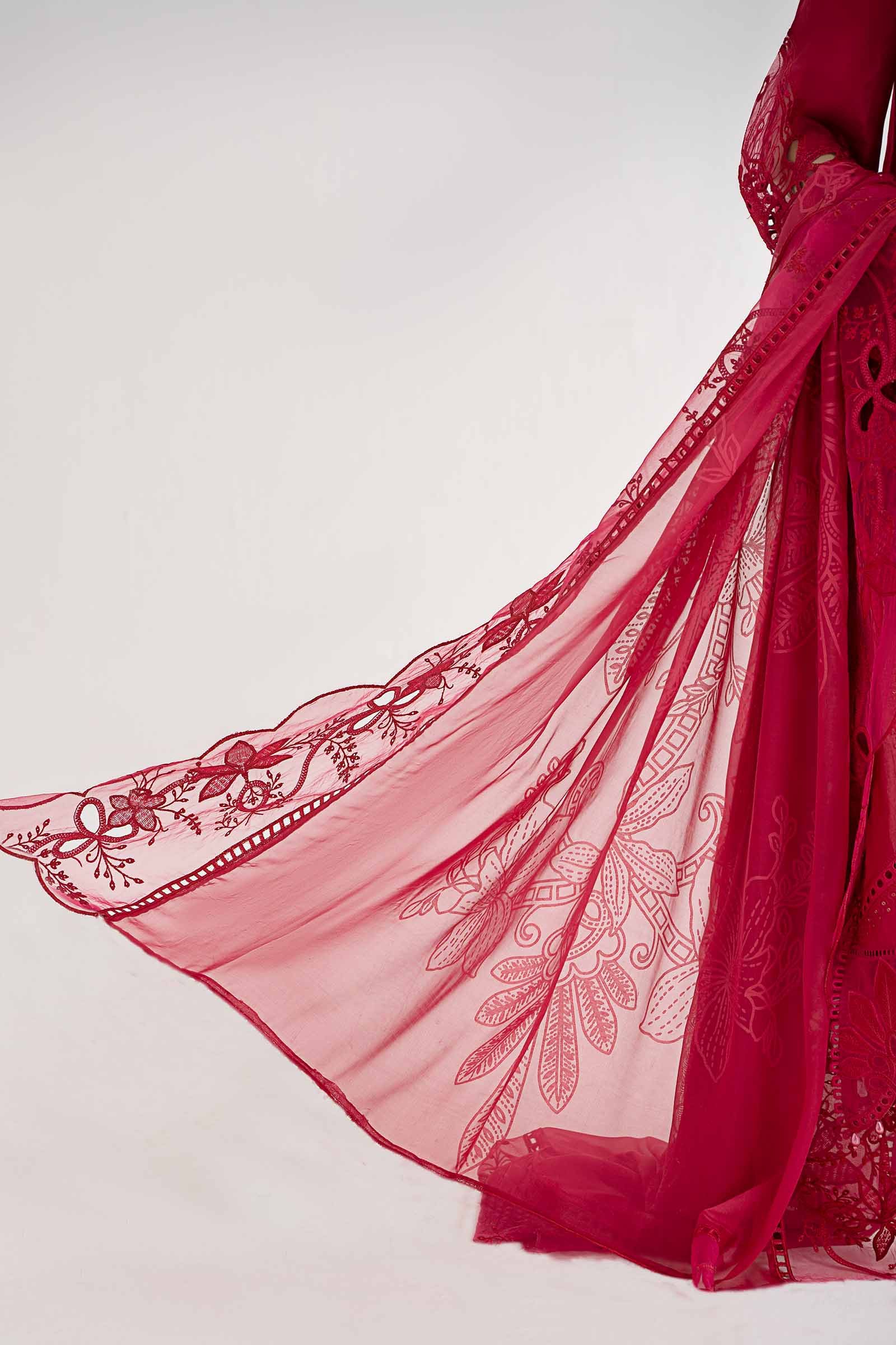 3 Piece Embroidered Lawn Suit | DS-2404-A - Image 4