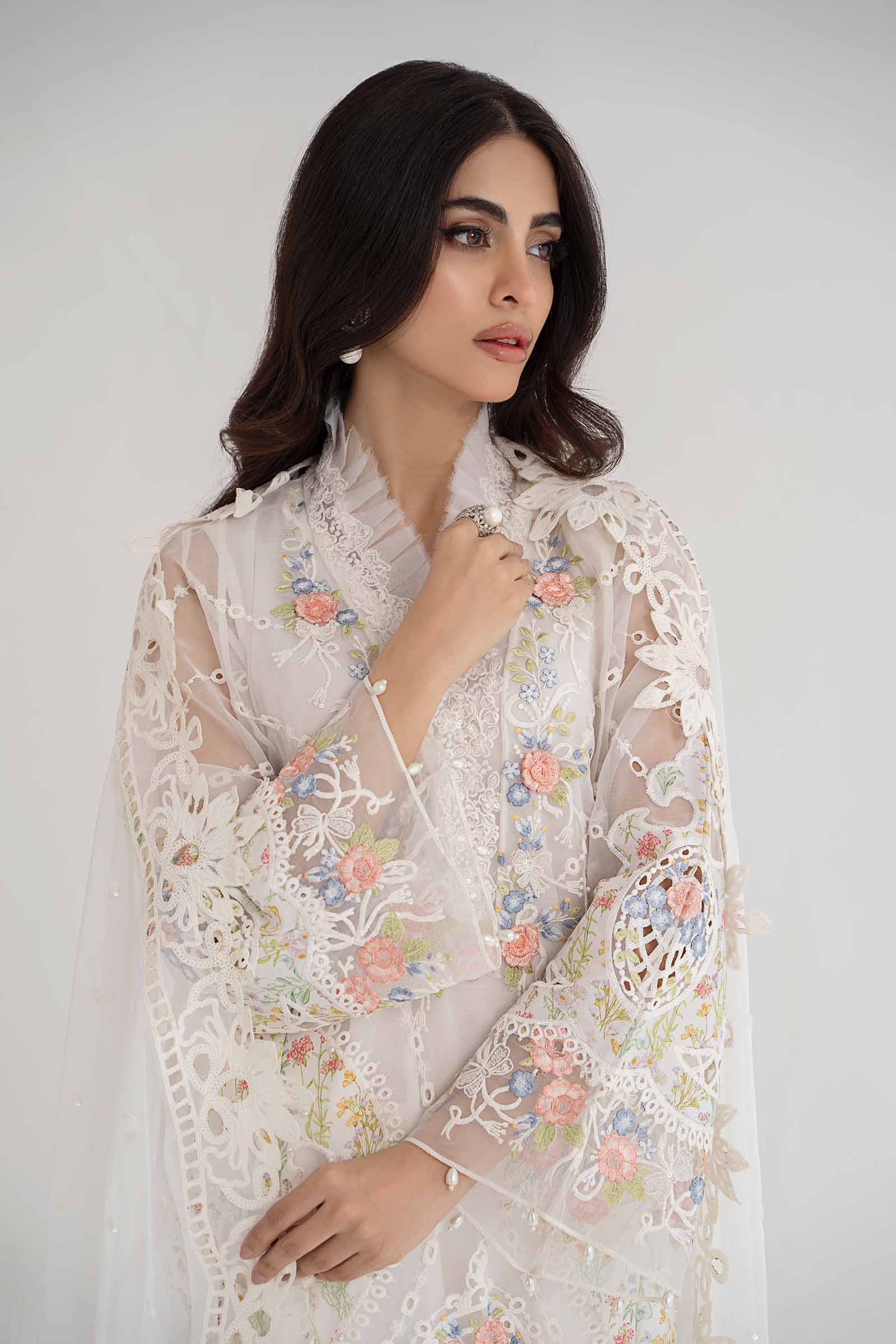 3 Piece Embroidered Lawn Suit | DS-2405-A - Image 2
