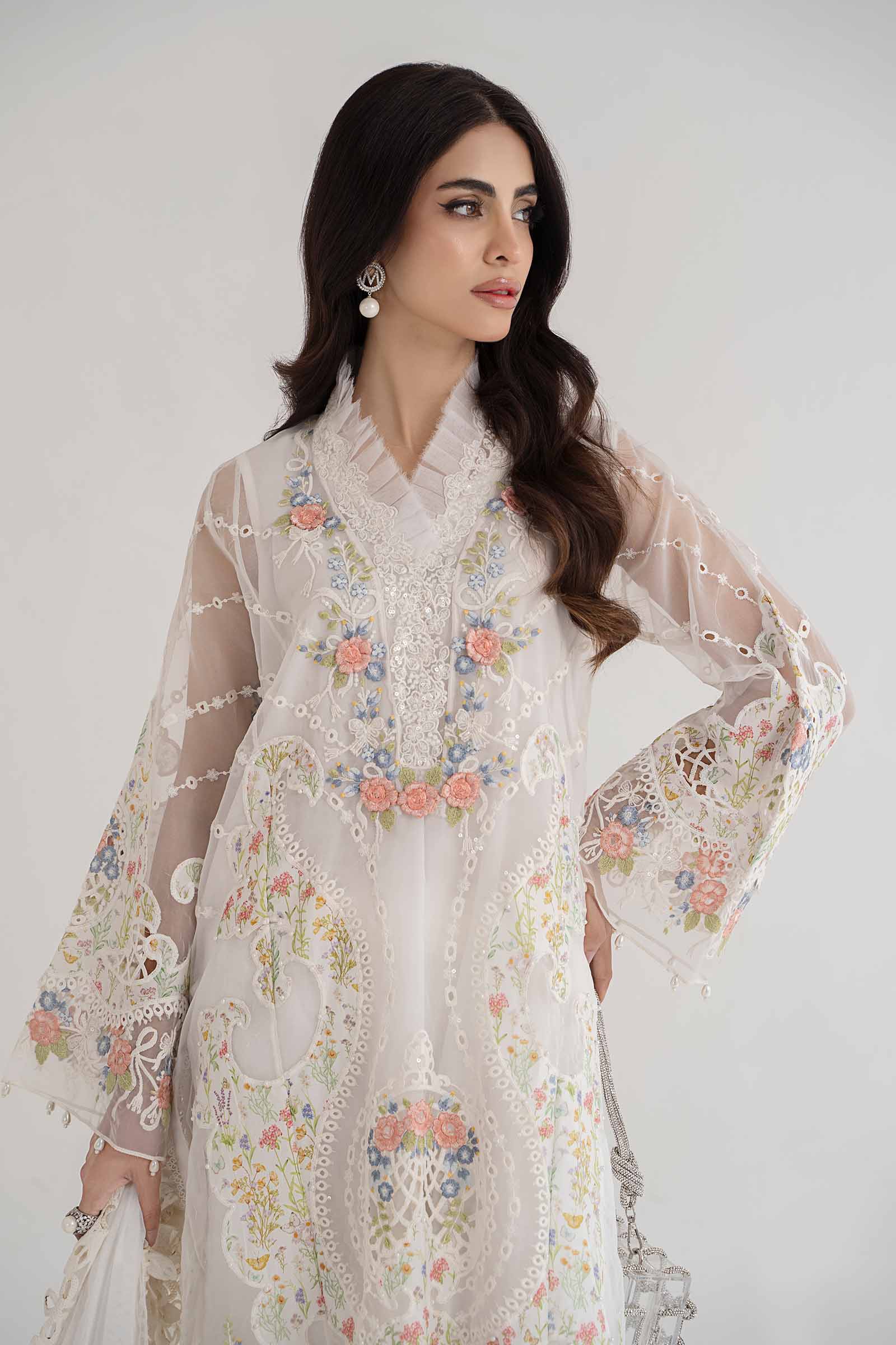 3 Piece Embroidered Lawn Suit | DS-2405-A - Image 3