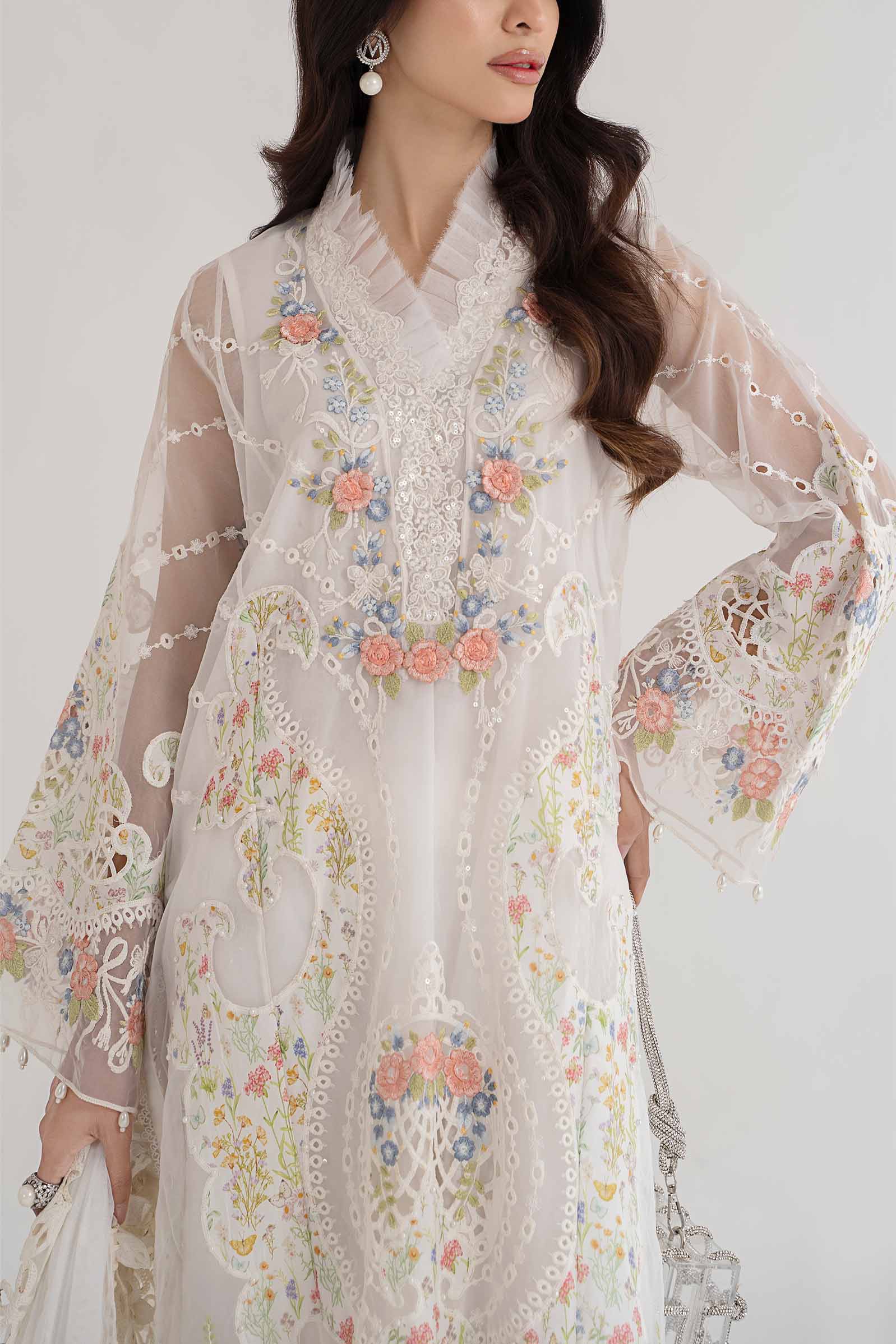 3 Piece Embroidered Lawn Suit | DS-2405-A - Image 5