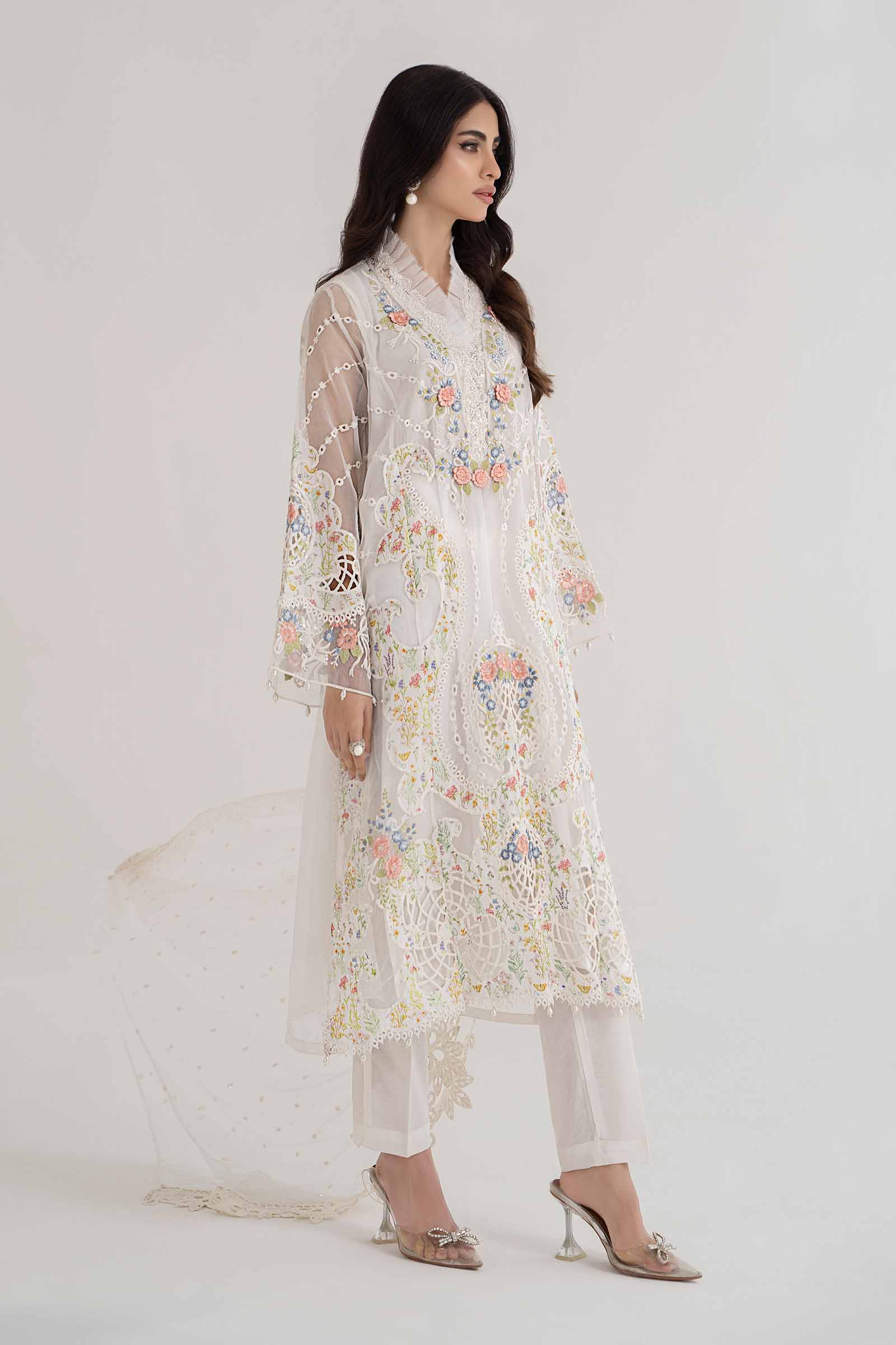 3 Piece Embroidered Lawn Suit | DS-2405-A - Image 6