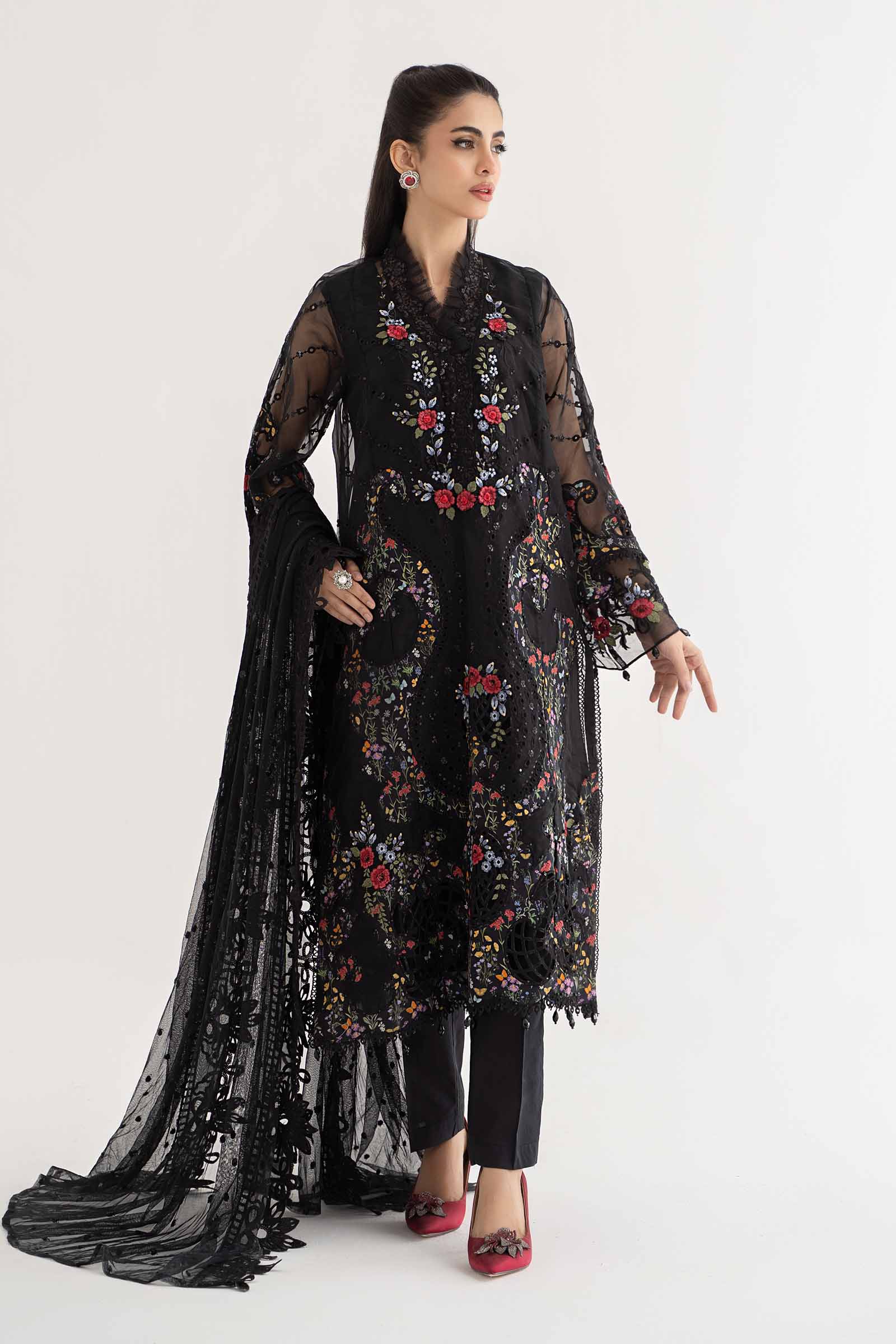 3 Piece Embroidered Lawn Suit | DS-2405-B - Image 5