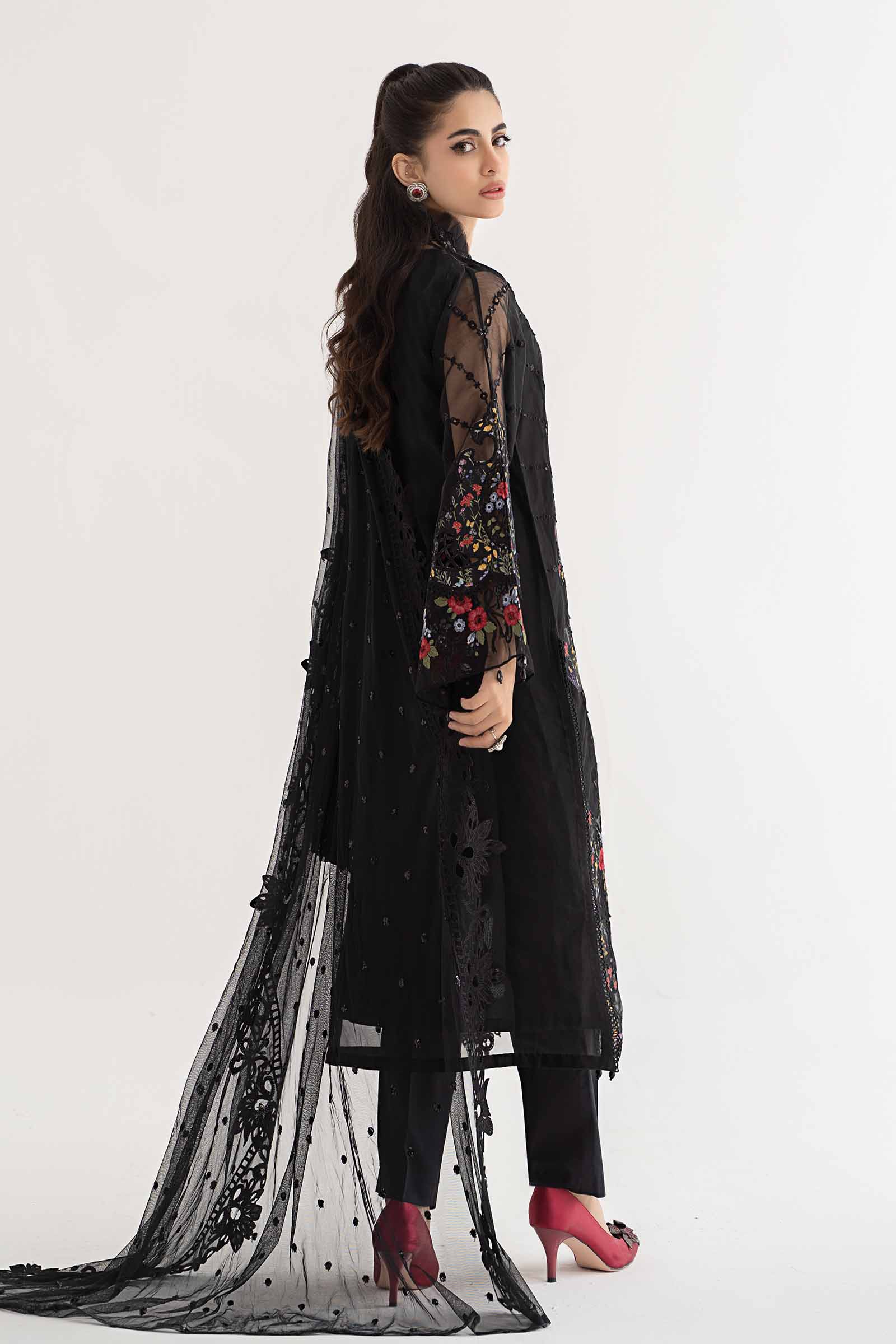 3 Piece Embroidered Lawn Suit | DS-2405-B - Image 6