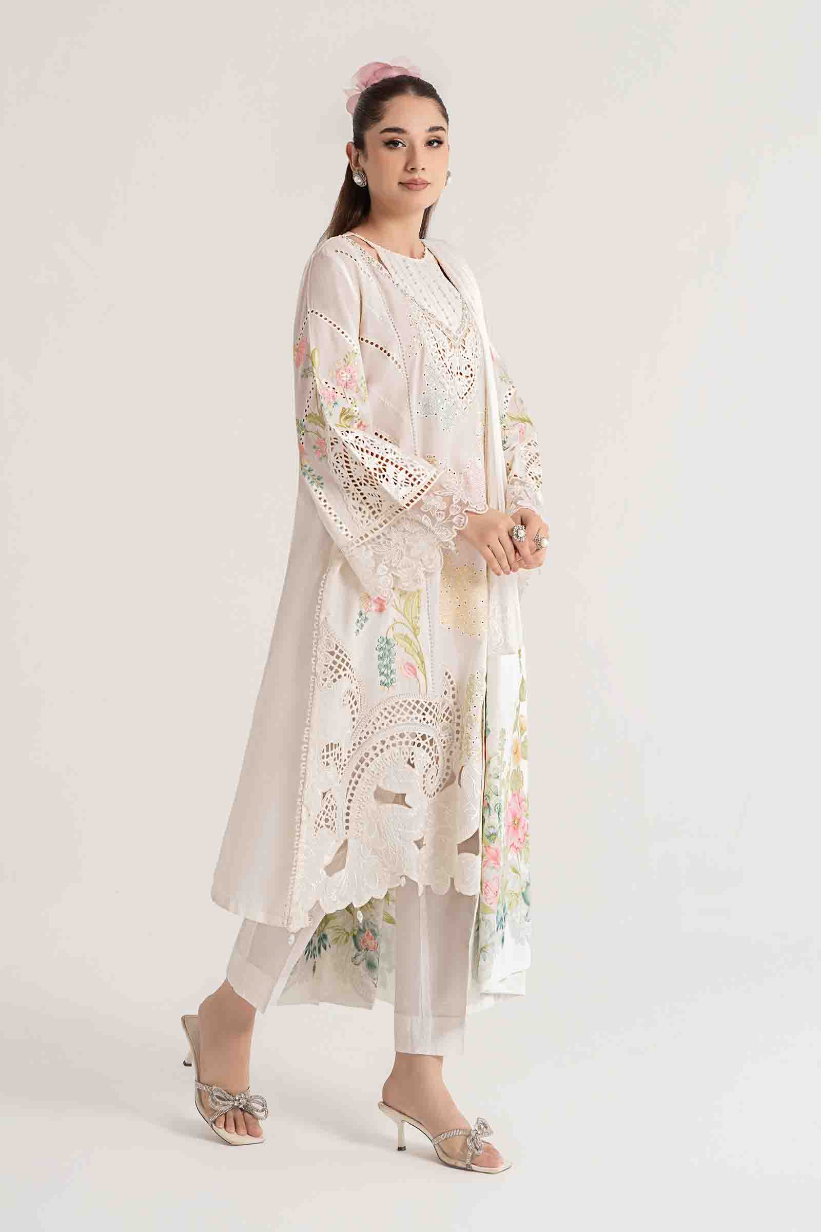 3 Piece Embroidered Lawn Suit | DS-2407-A - Image 6