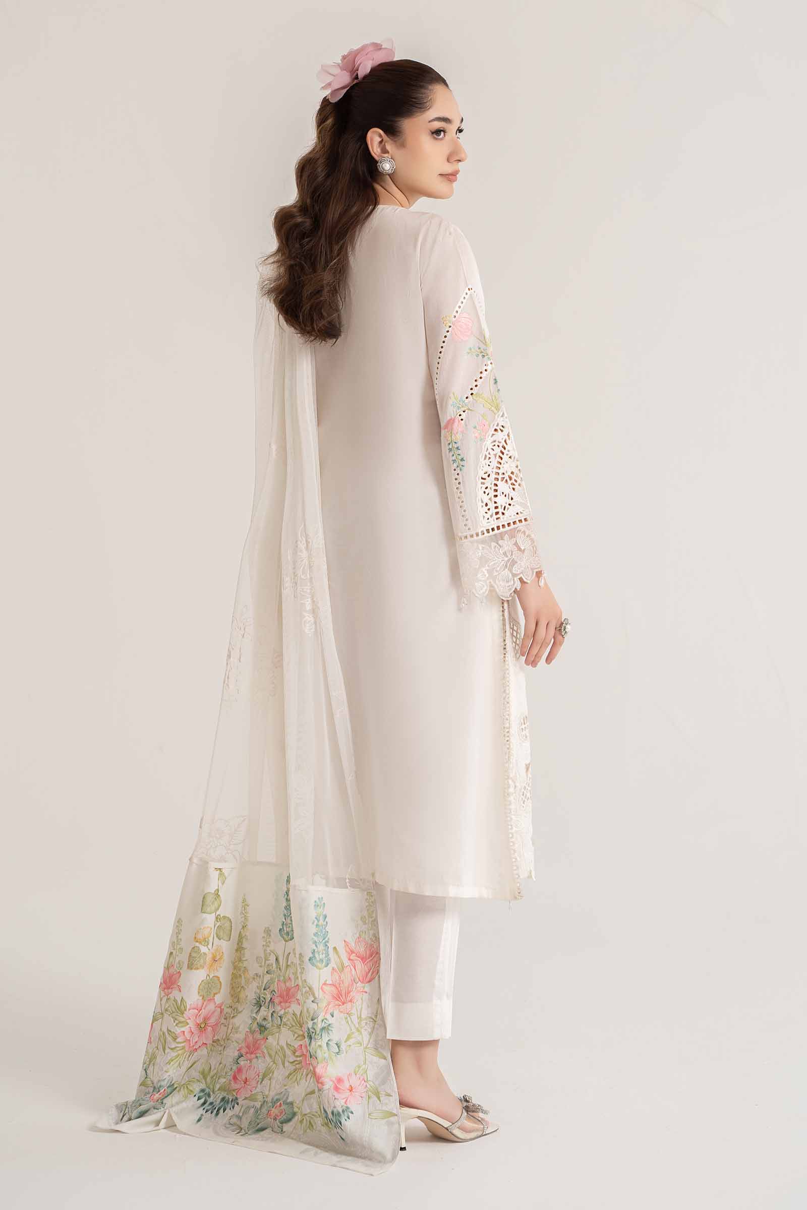 3 Piece Embroidered Lawn Suit | DS-2407-A - Image 7