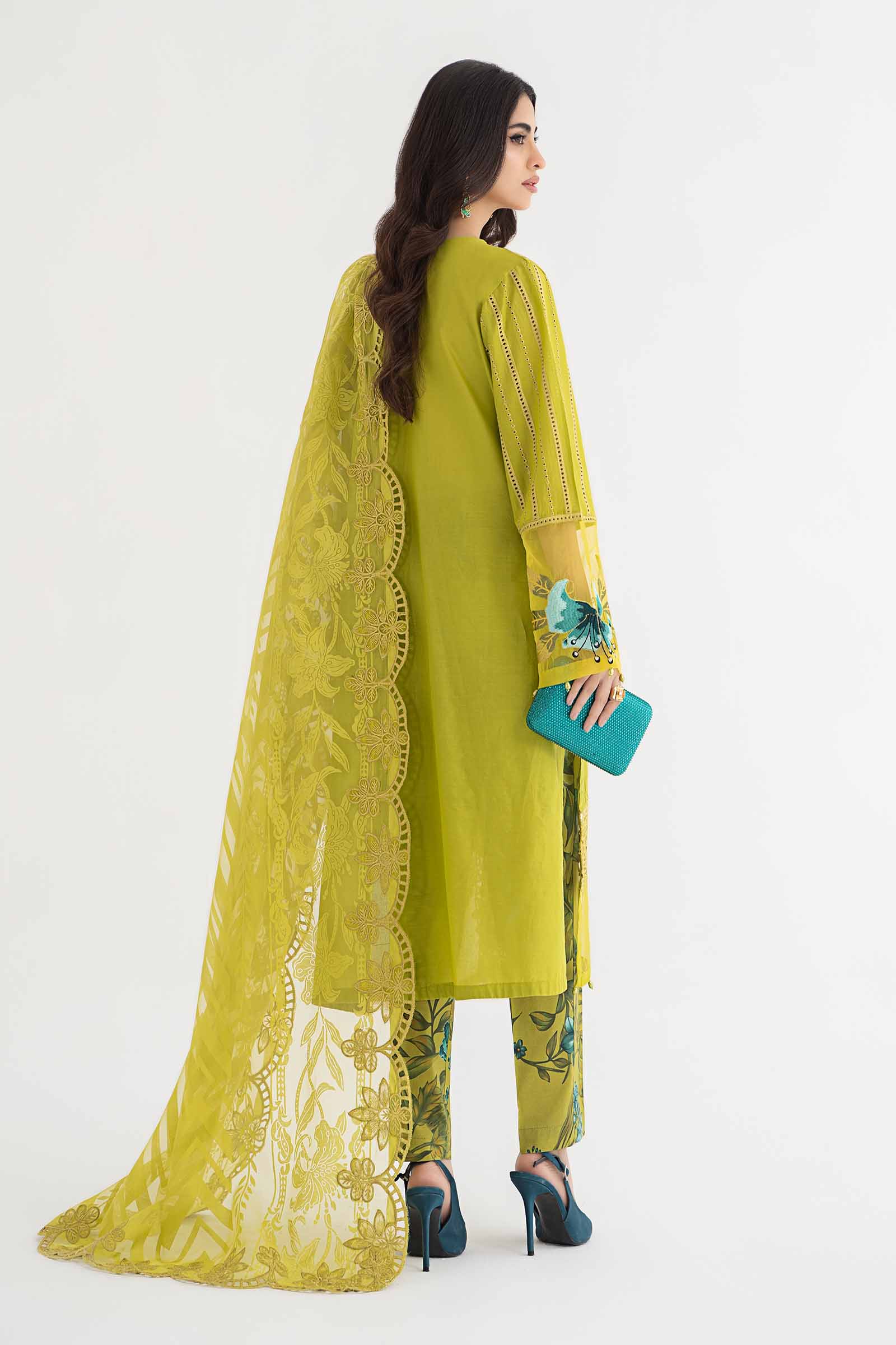 3 Piece Embroidered Lawn Suit | DS-2408-A - Image 8