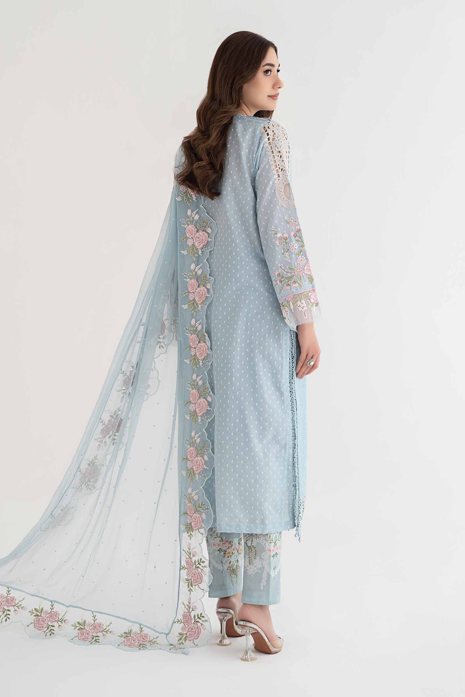 3 Piece Embroidered Broshia Suit | DS-2410-B - Image 7