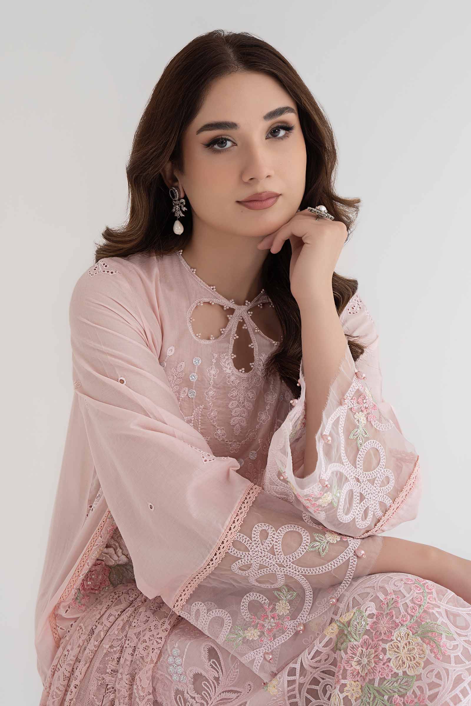 3 Piece Embroidered Lawn Suit | DS-2411-A - Image 3